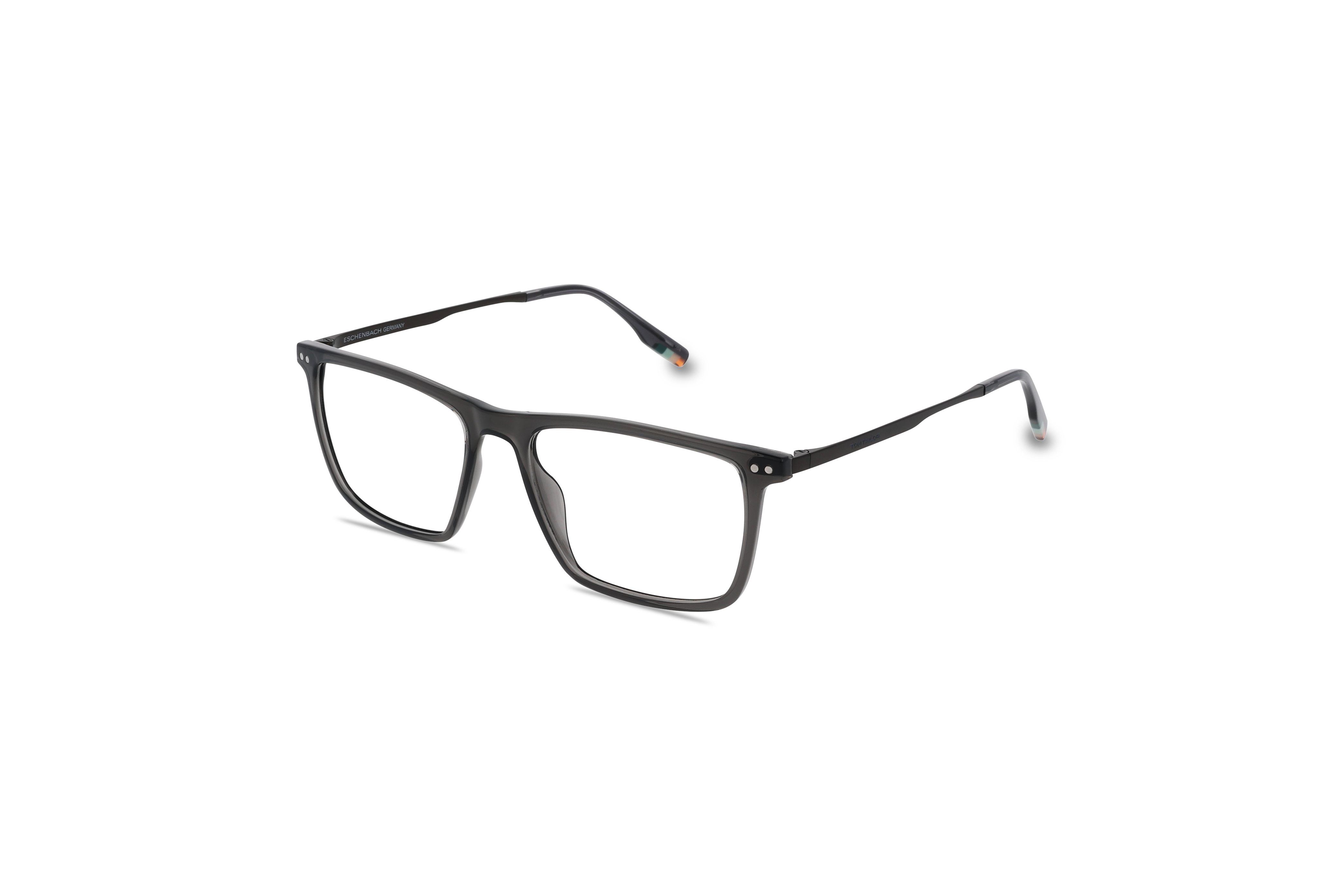45° Ansicht der Brille Tom Tailor 671008 in Grau auf weißem Hintergrund.