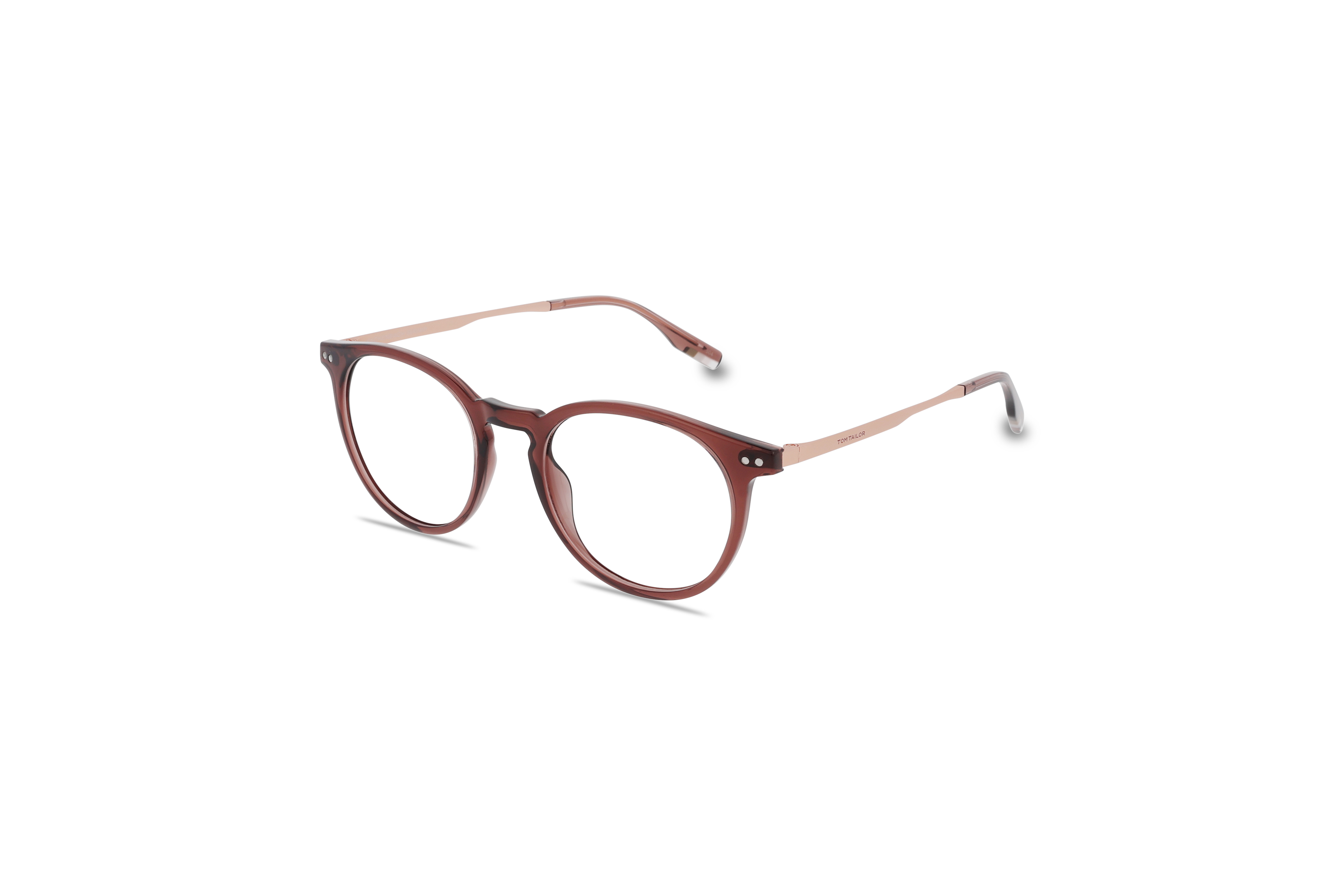 45° Ansicht der Brille Tom Tailor 671009 in Rot auf weißem Hintergrund.