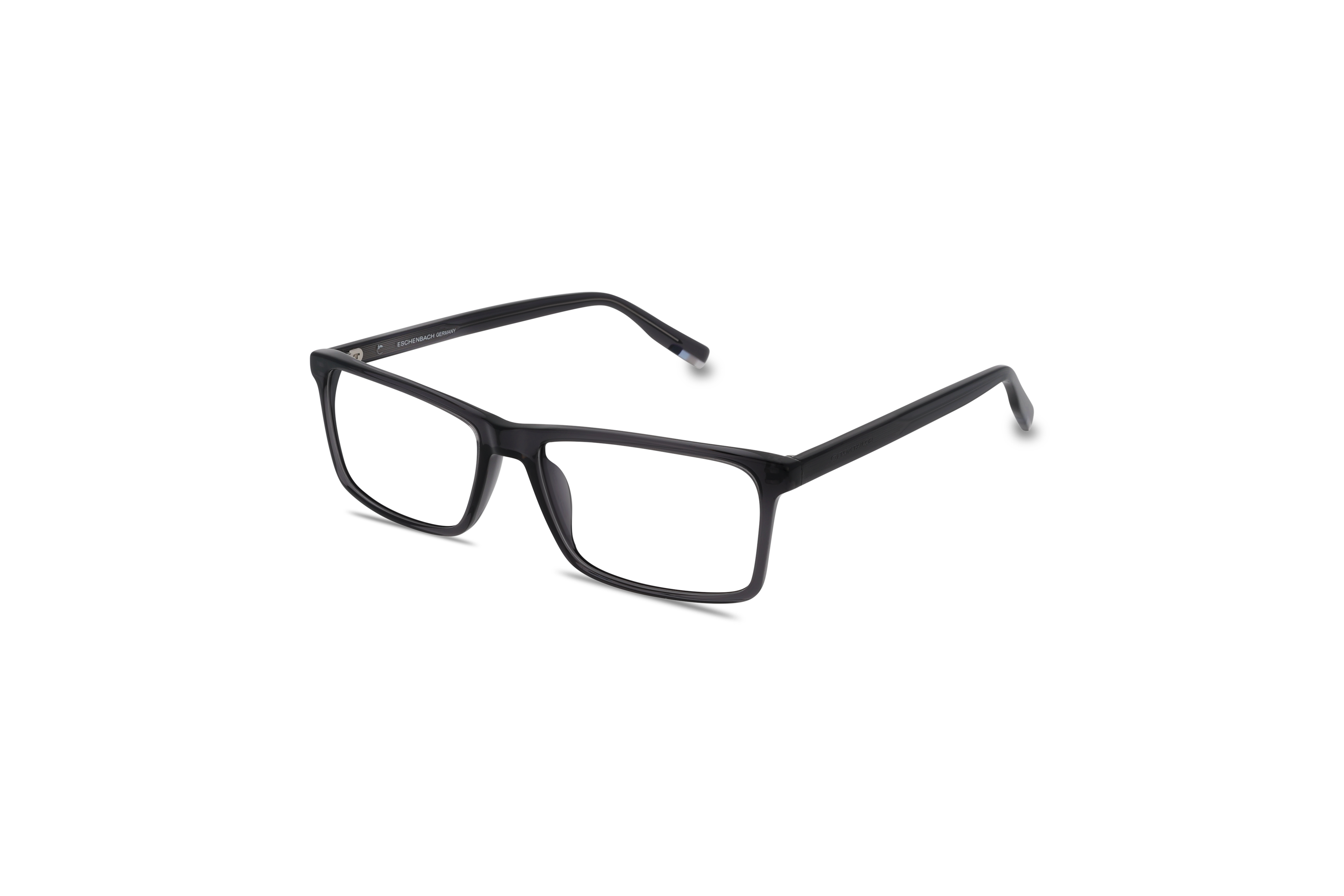 45° Ansicht der Brille Tom Tailor 673003 in Schwarz auf weißem Hintergrund.