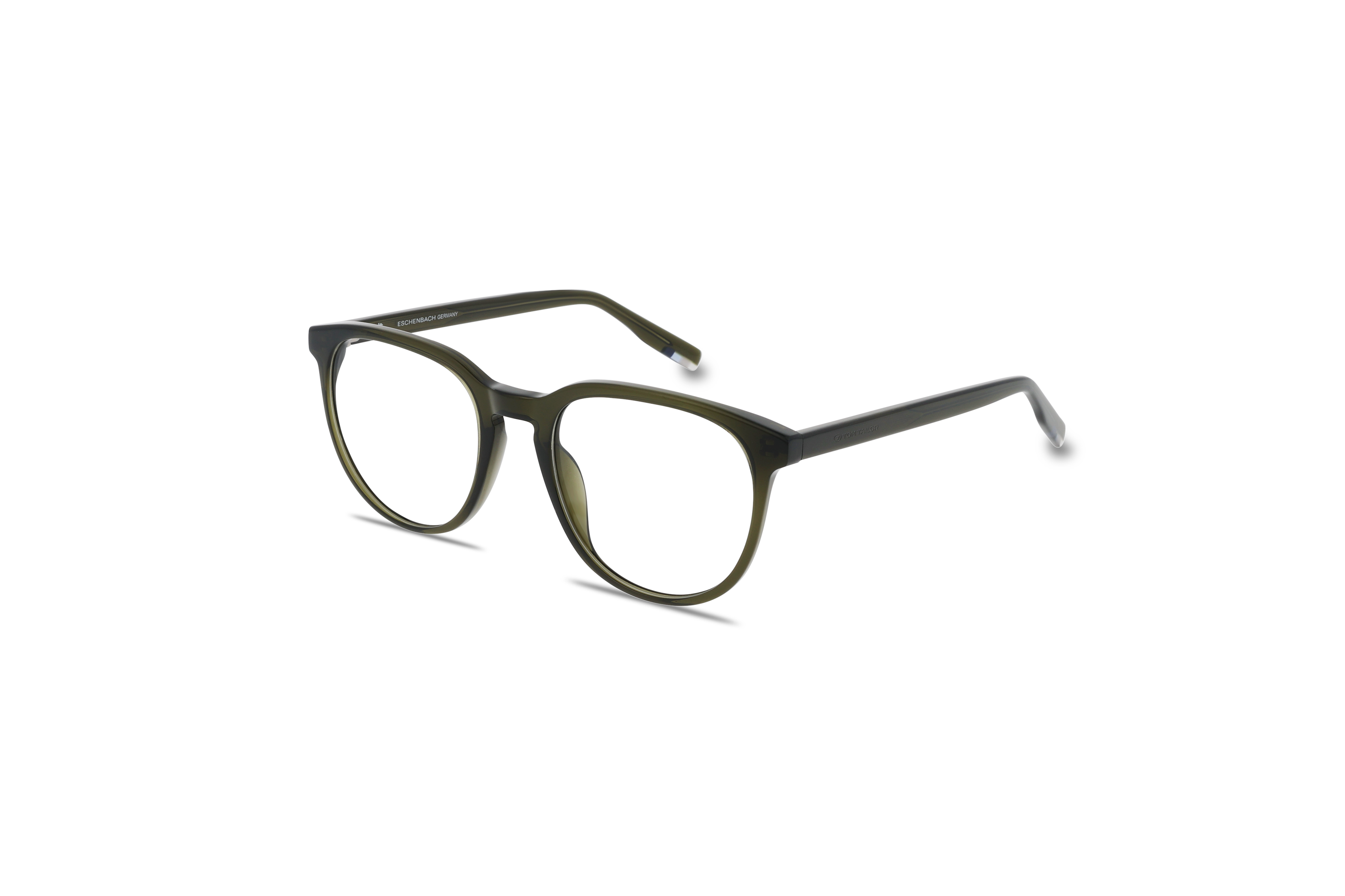 45° Ansicht der Brille Tom Tailor 673006 in Grün auf weißem Hintergrund.
