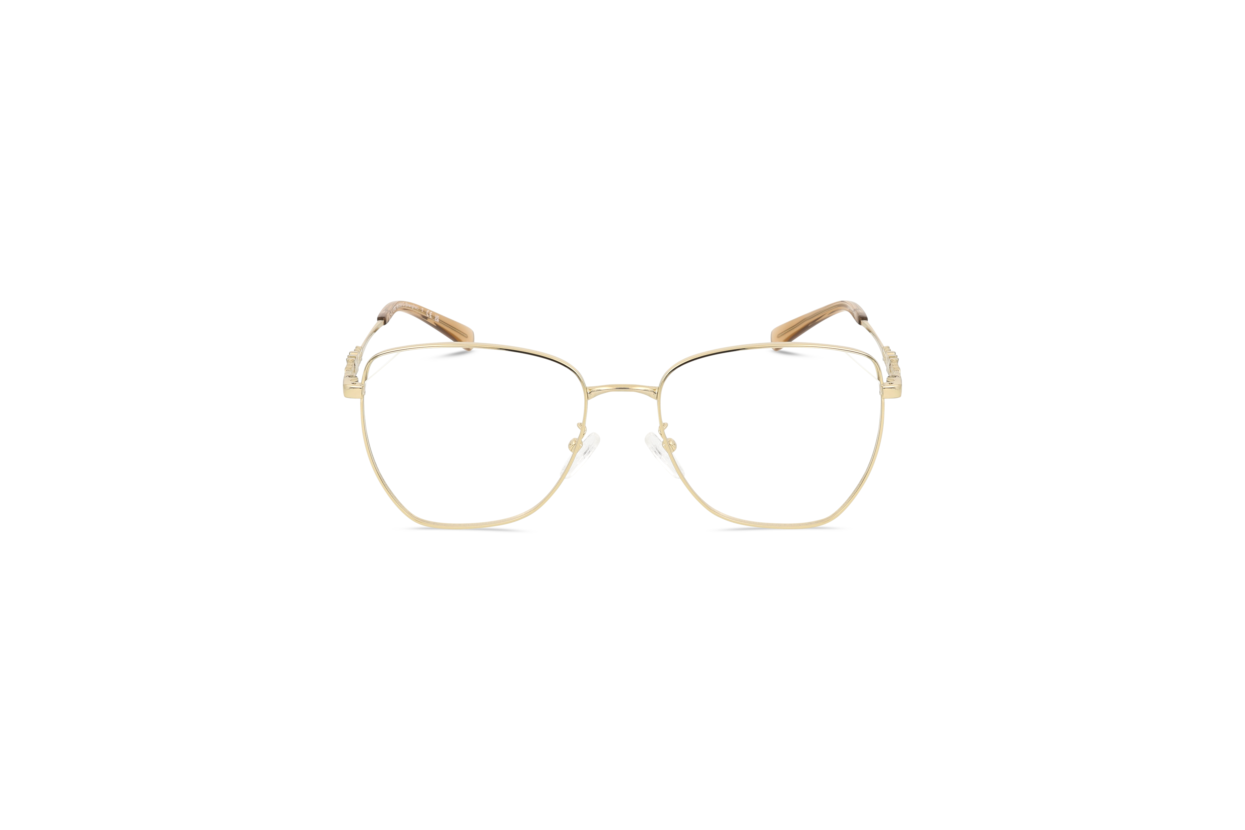 Die Brille Michael Kors MK3081D in Elfenbein auf weißem Hintergrund in Frontalansicht.