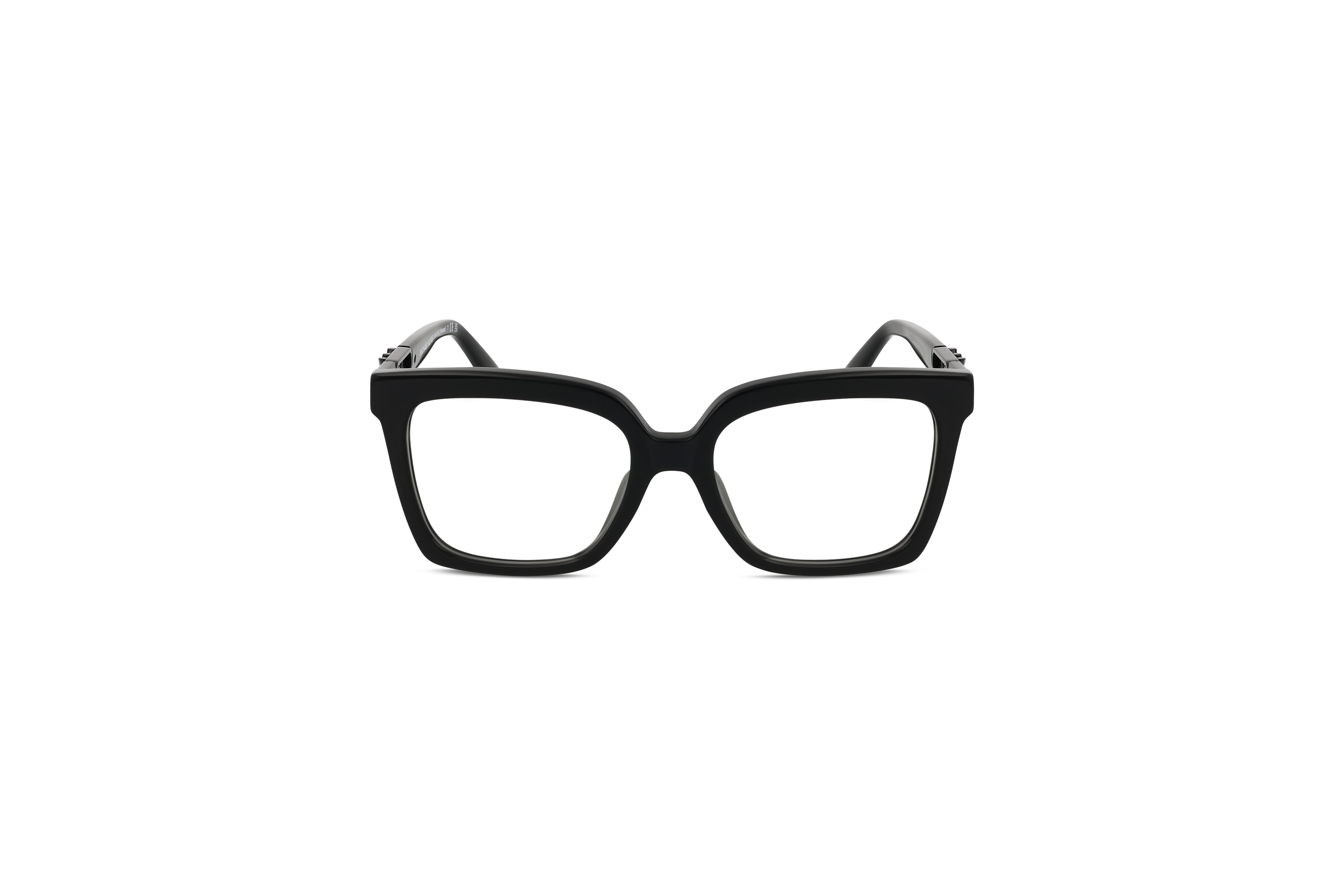 Die Brille Michael Kors MK4119U in Schwarz auf weißem Hintergrund in Frontalansicht.