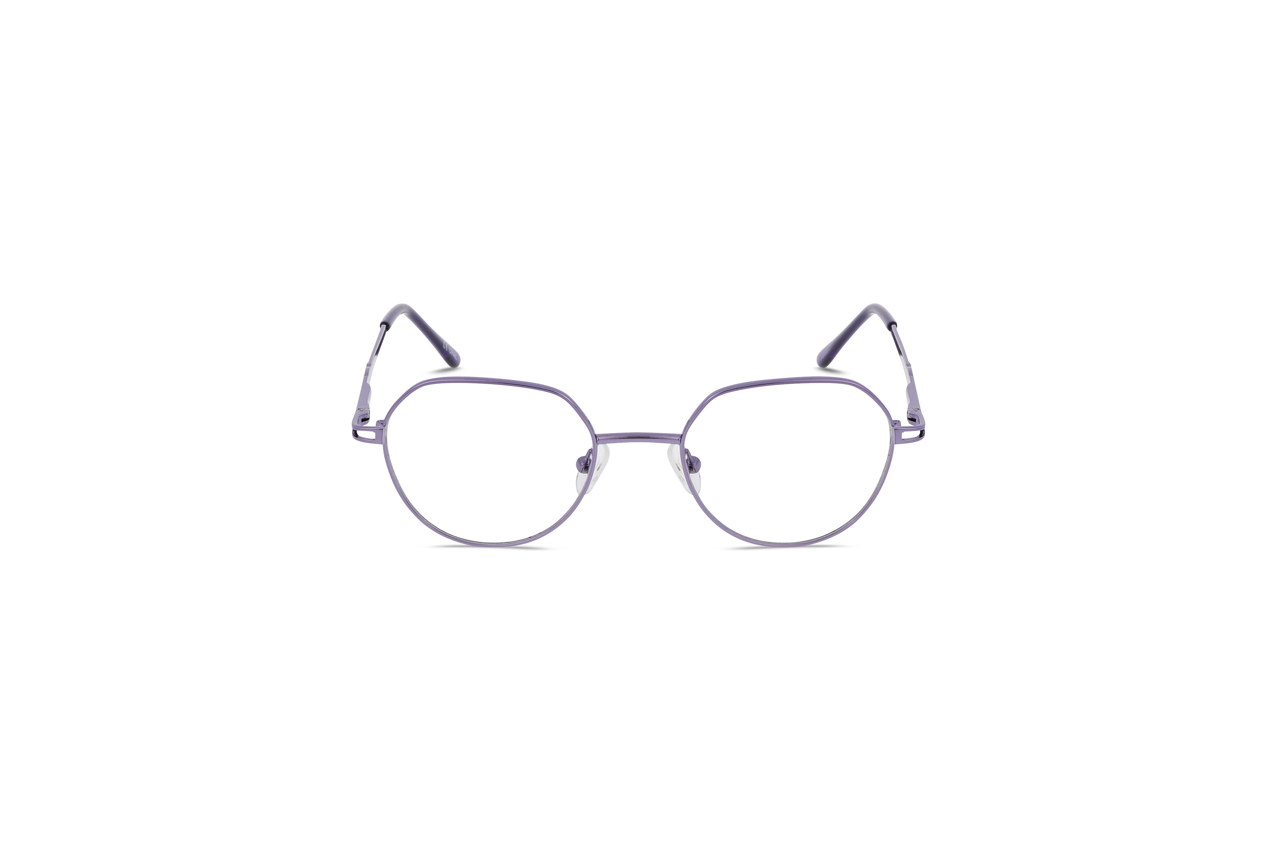 Die Kinderbrille Owlet OW MM318 in Violett auf weißem Hintergrund in Frontalansicht.