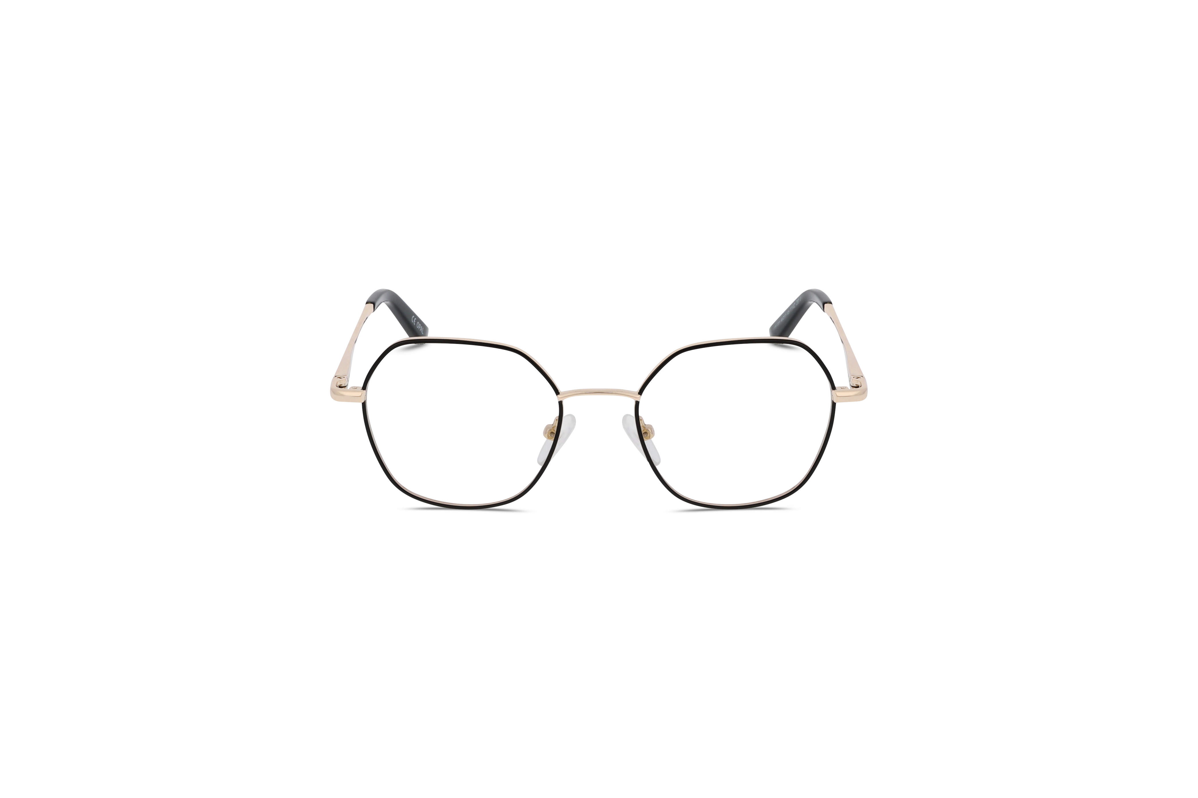 Die Kinderbrille Oplus Oplus OP MM226 in Schwarz auf weißem Hintergrund in Frontalansicht.