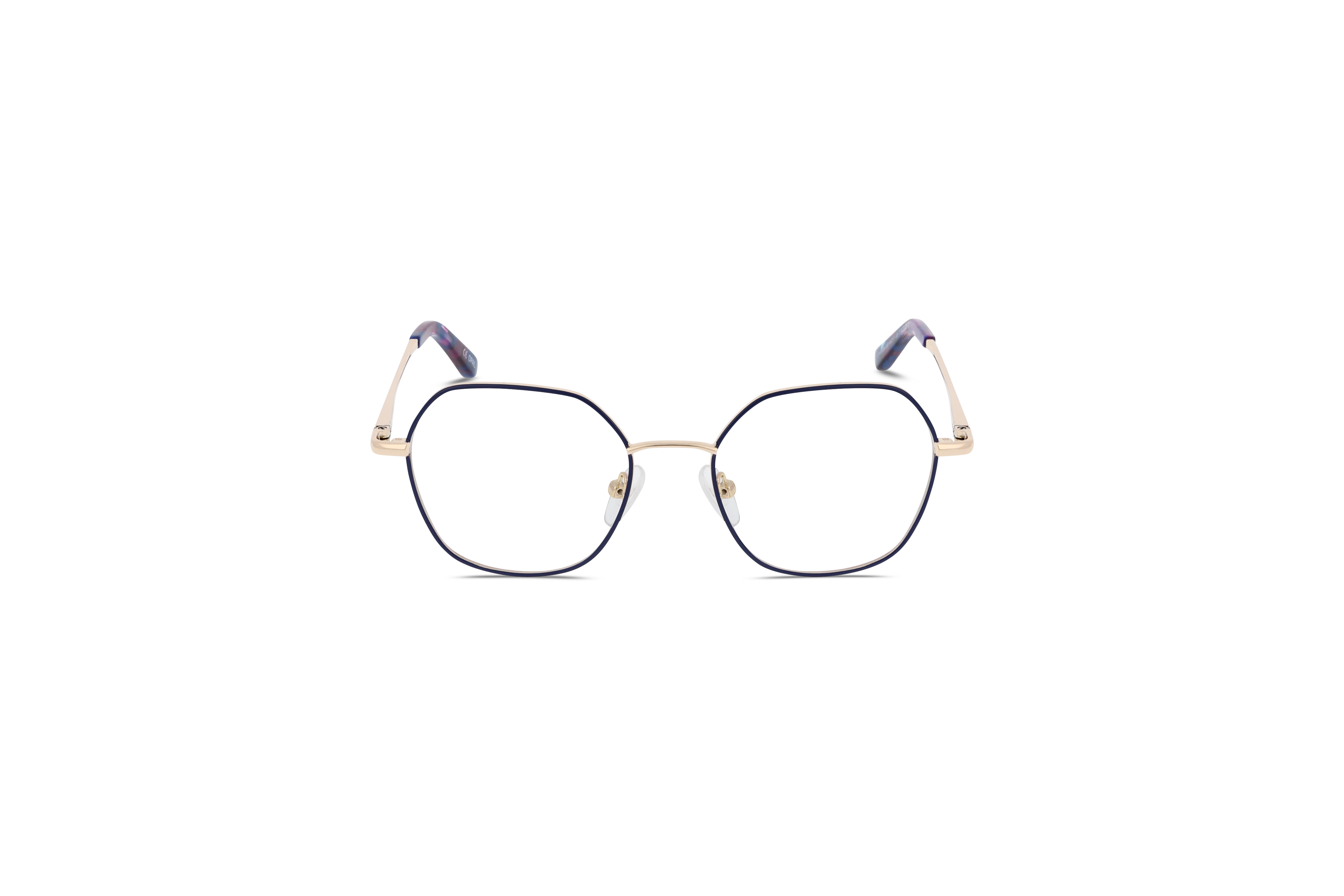 Die Kinderbrille Oplus Oplus OP MM226 in Blau auf weißem Hintergrund in Frontalansicht.