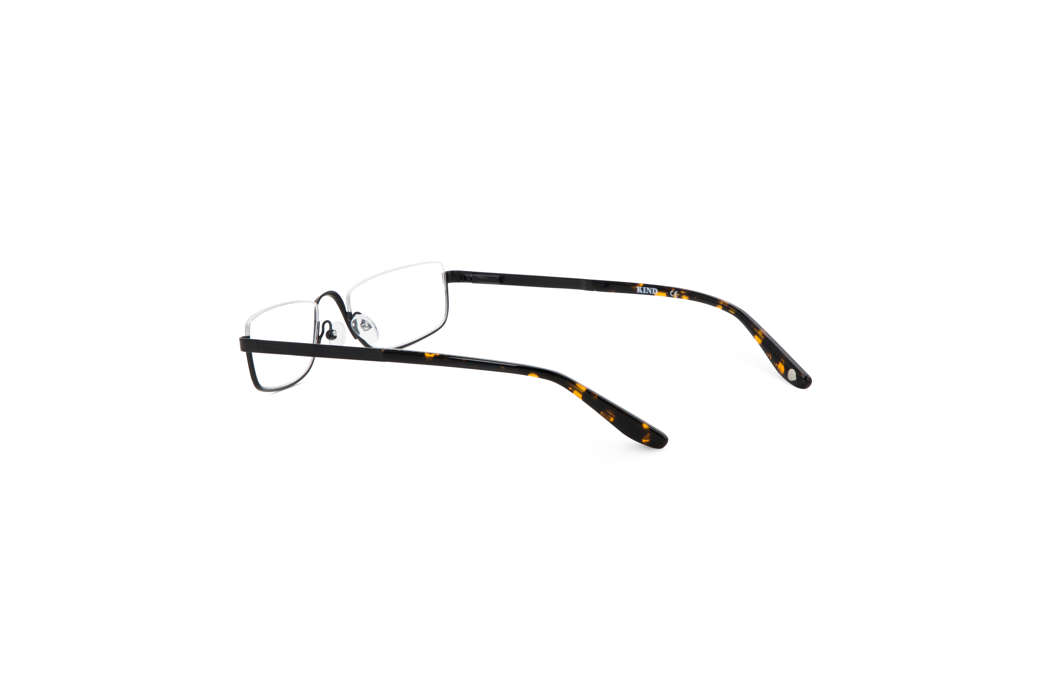 Die Brille KIND Mik in Schwarz mit Innenansicht.