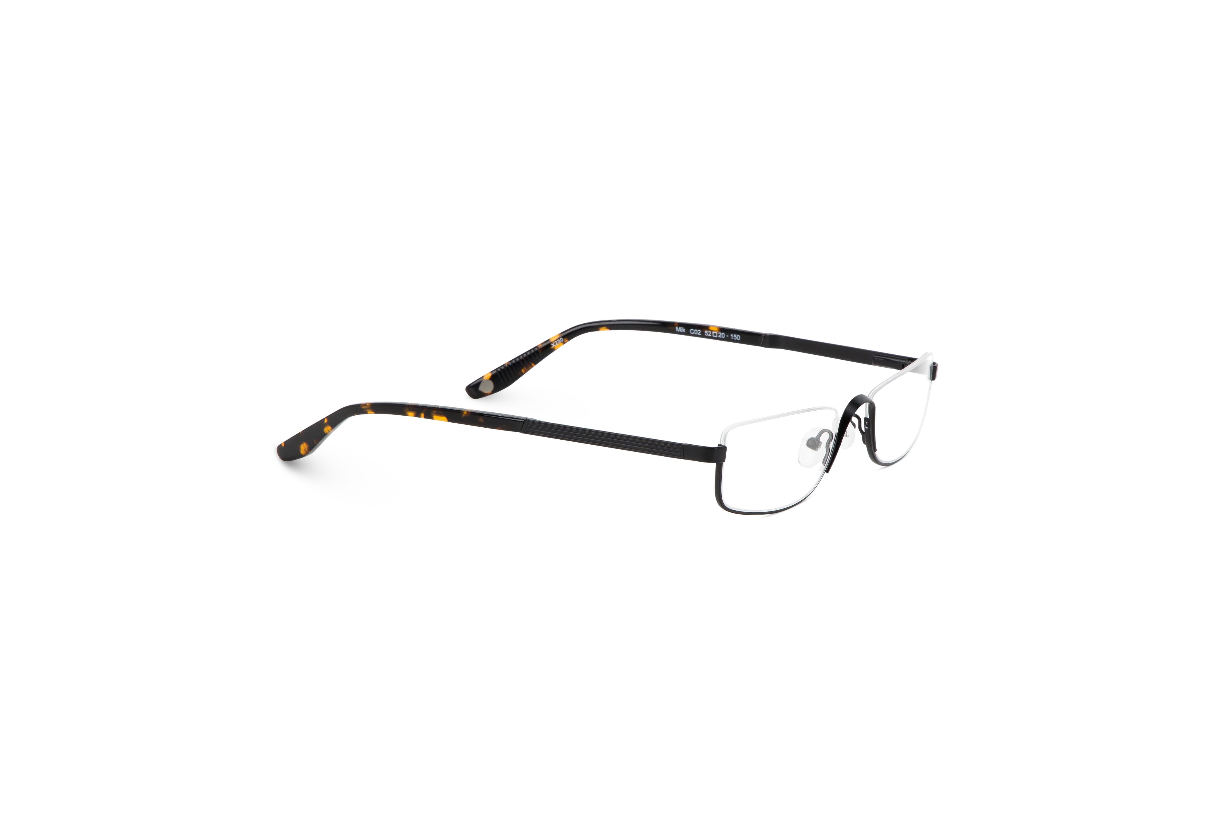 Die Brille KIND Mik in Schwarz mit Seitenansicht.