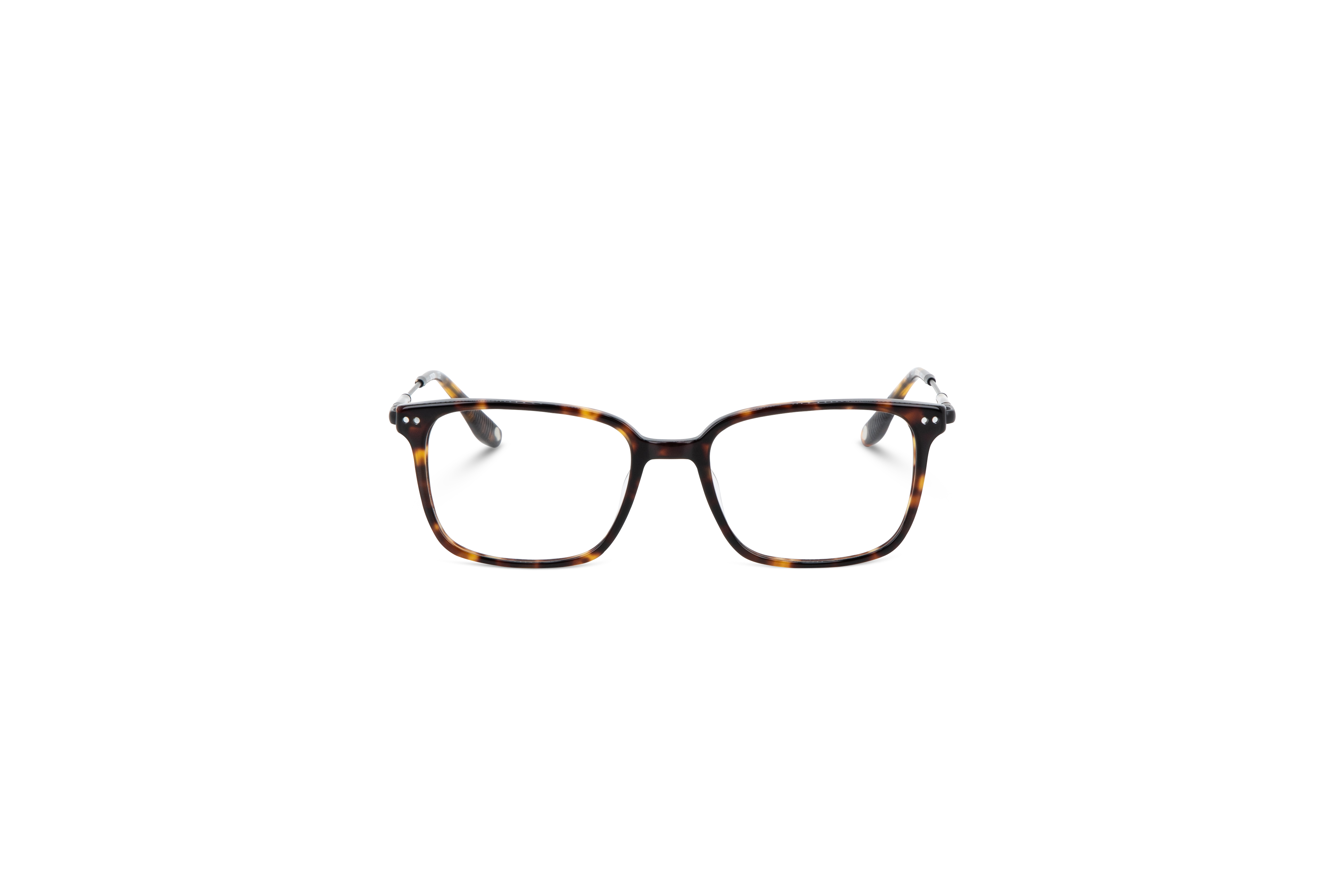 Die Brille KIND Alvar in Havanna auf weißem Hintergrund in Frontalansicht.