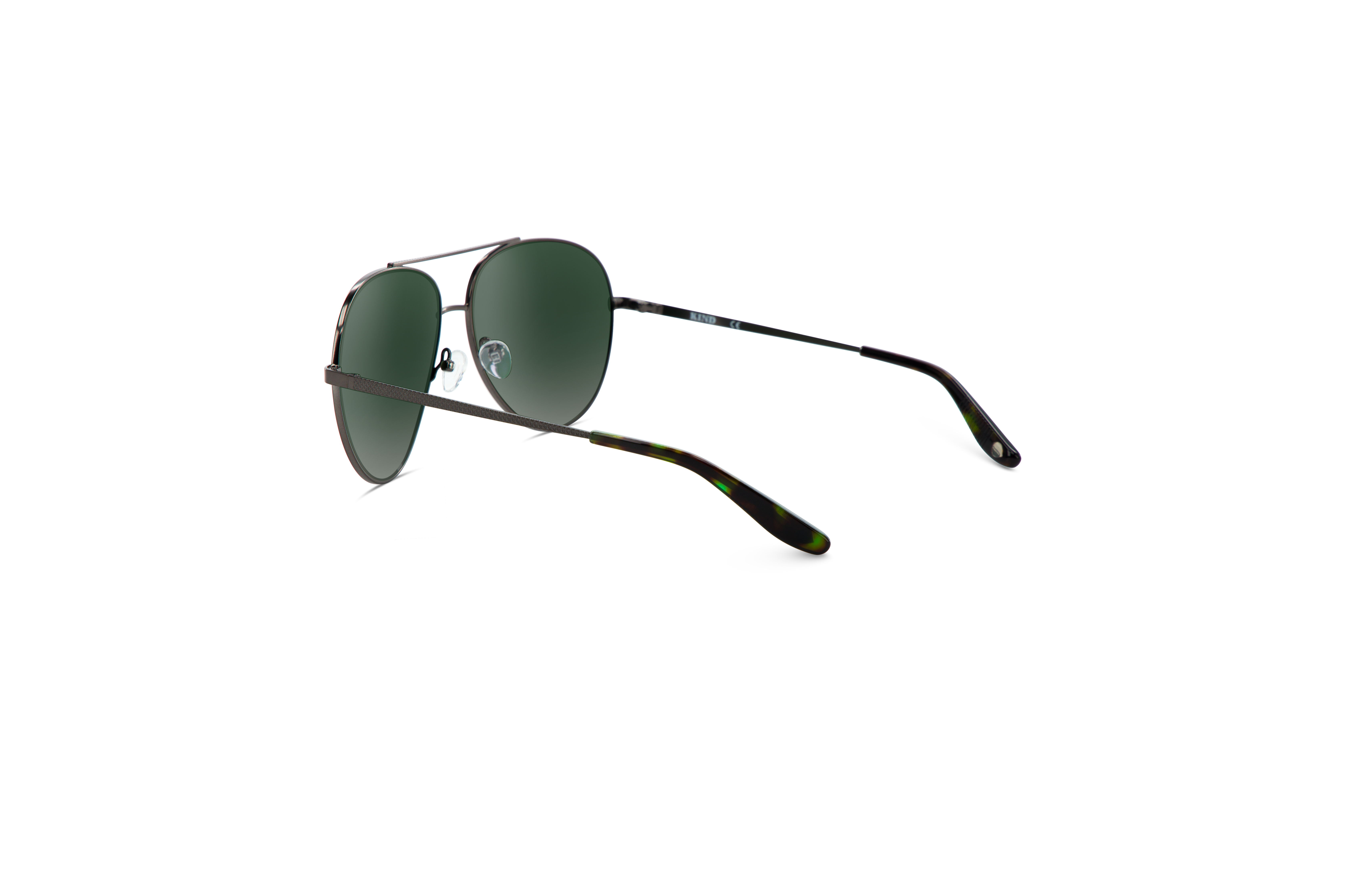 Die Sonnenbrille KIND Kjer in Grau mit Innenansicht.