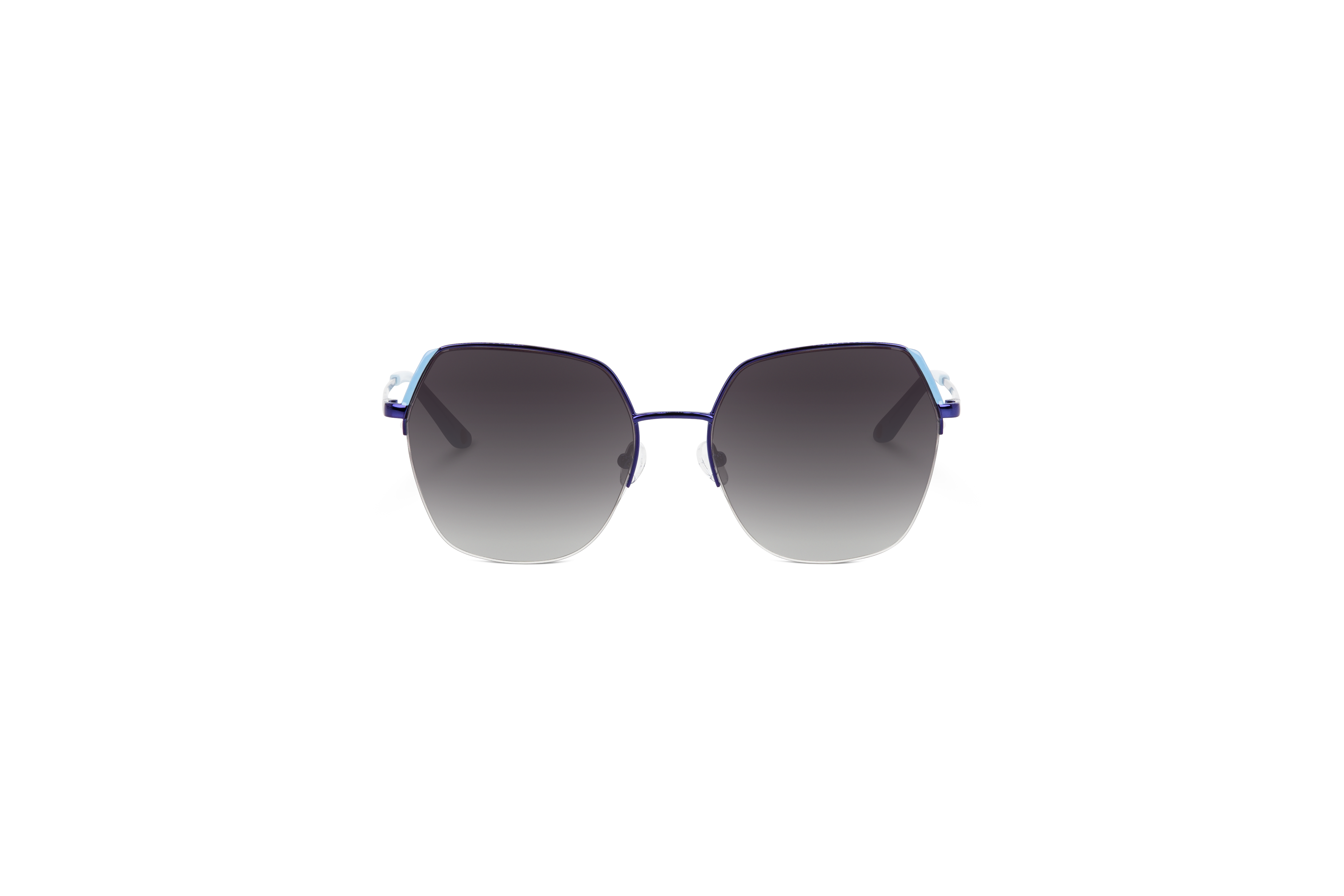 KIND Korfu Damen Sonnenbrille mit und ohne Sehstärke / Blau / rechteckig
