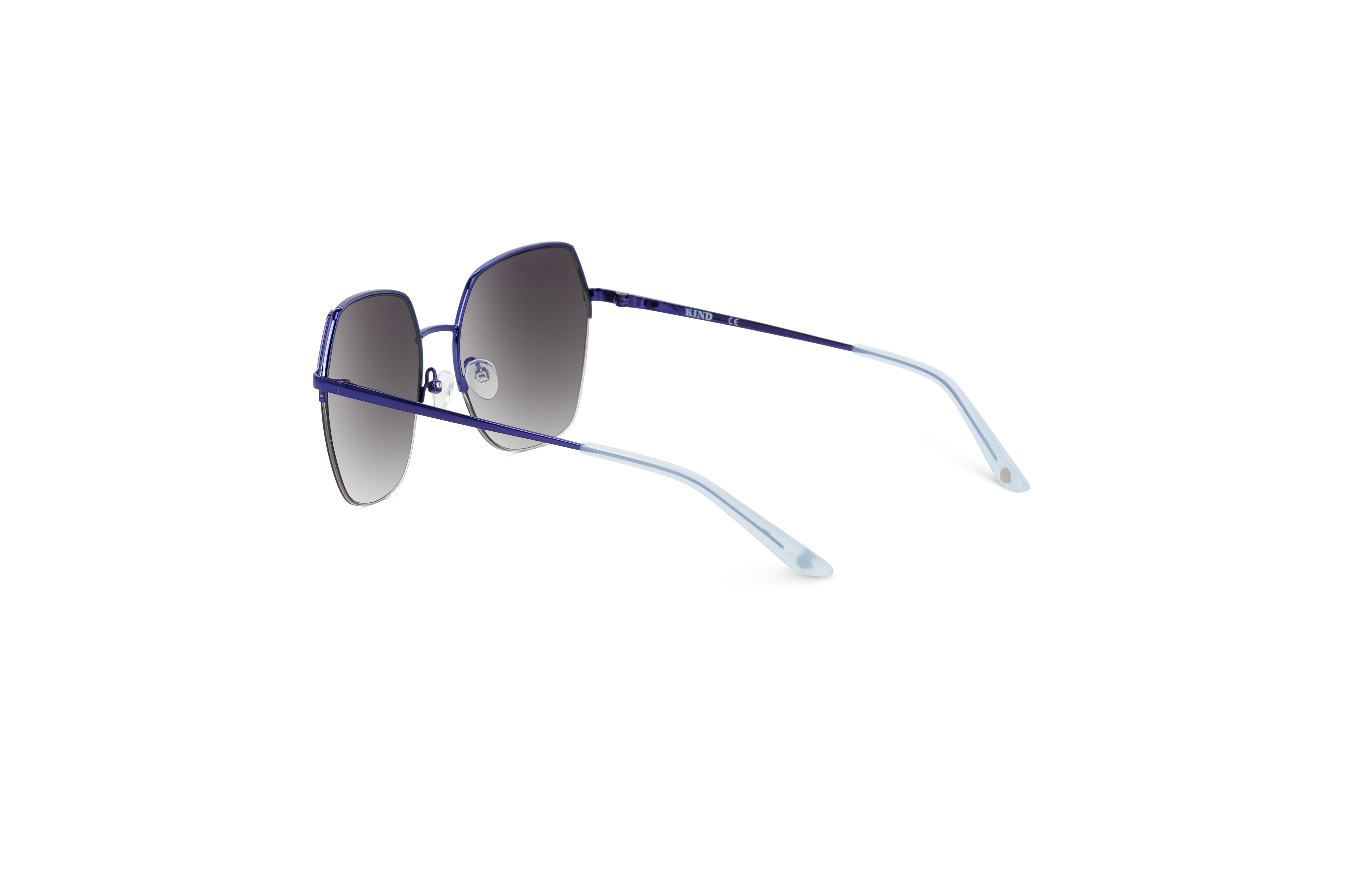 Die Sonnenbrille KIND Korfu in Blau mit Innenansicht.