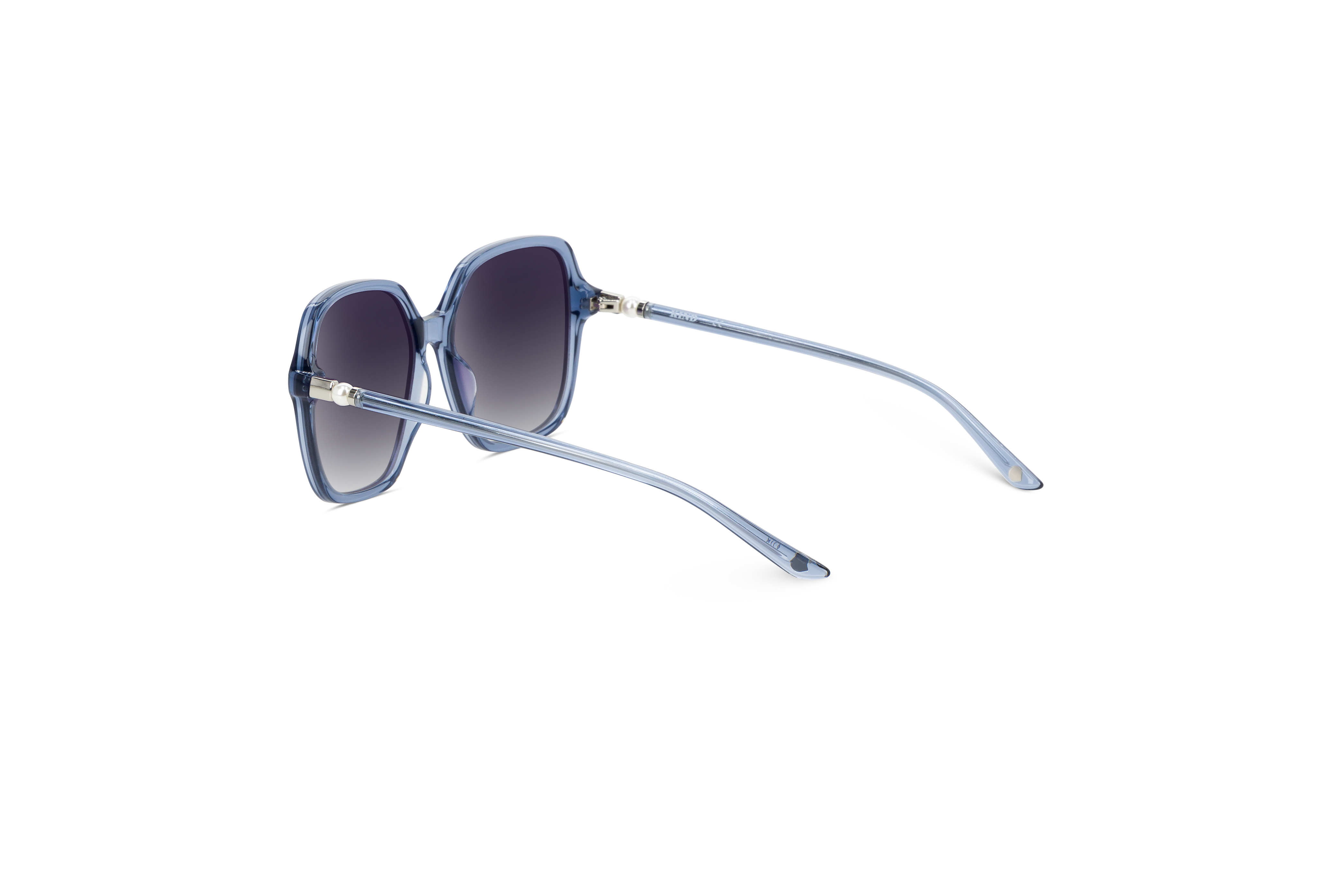 Die Sonnenbrille KIND Guernsey in Blau mit Innenansicht.