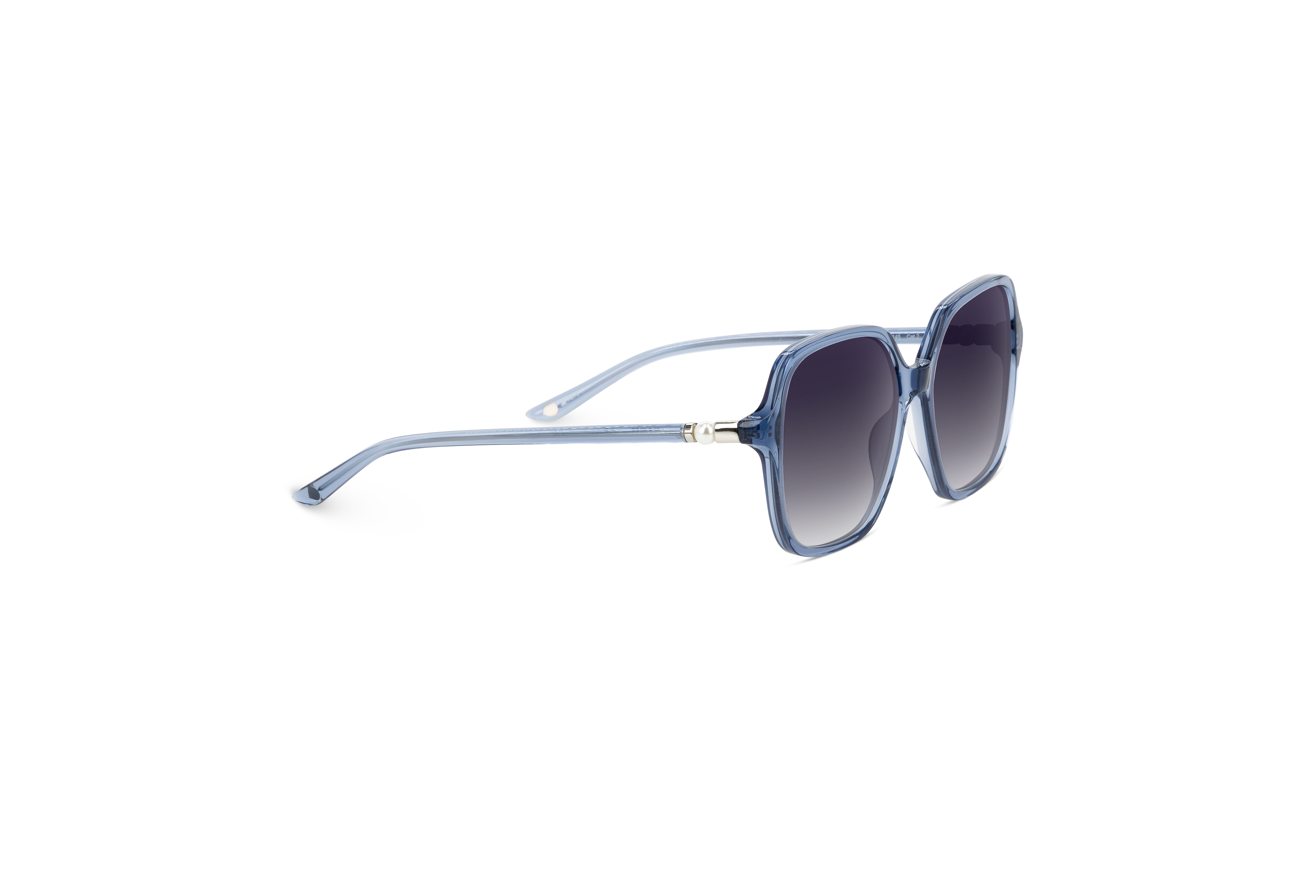 Die Sonnenbrille KIND Guernsey in Blau mit Seitenansicht.