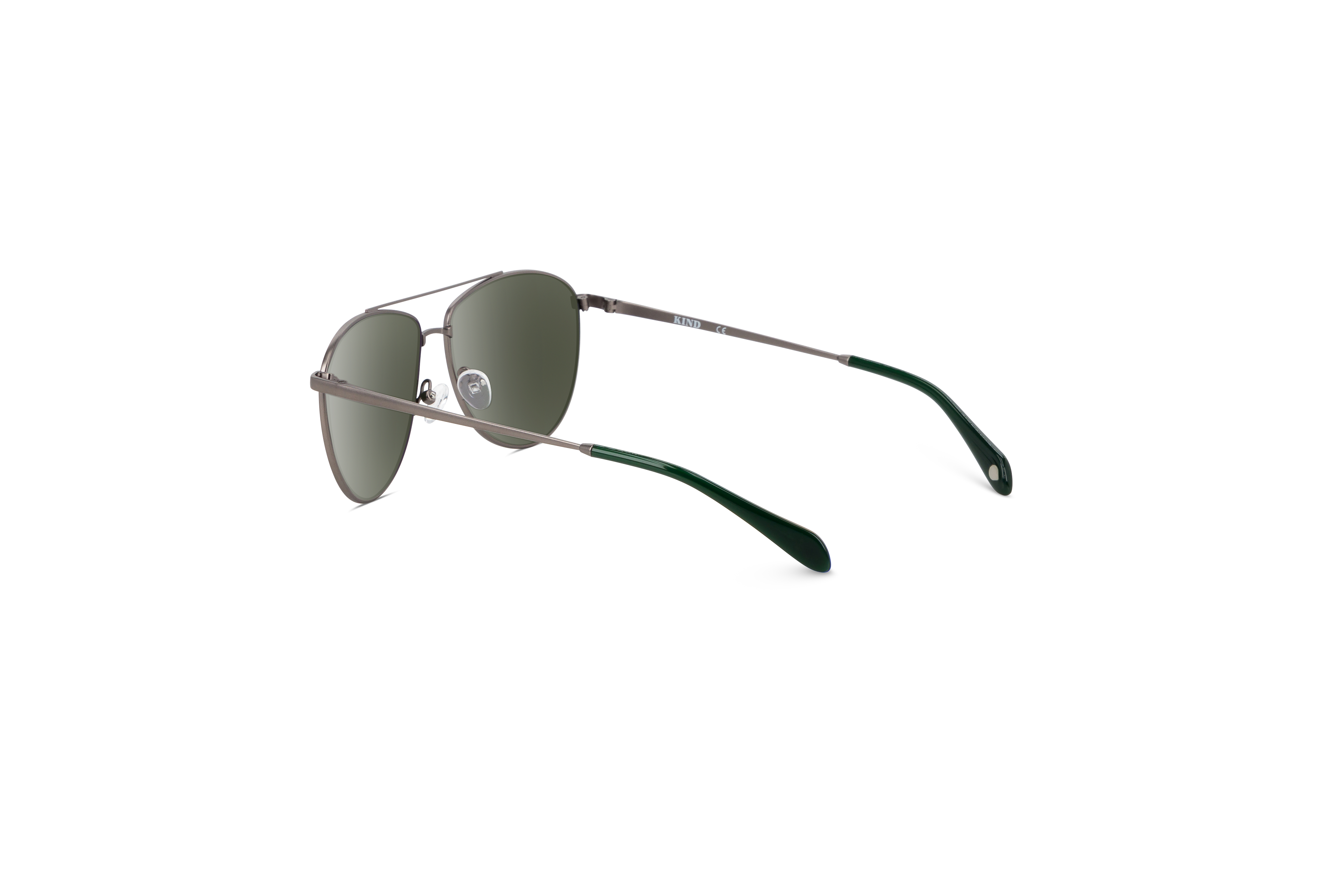 Die Sonnenbrille KIND Naxos in Metallisch mit Innenansicht.