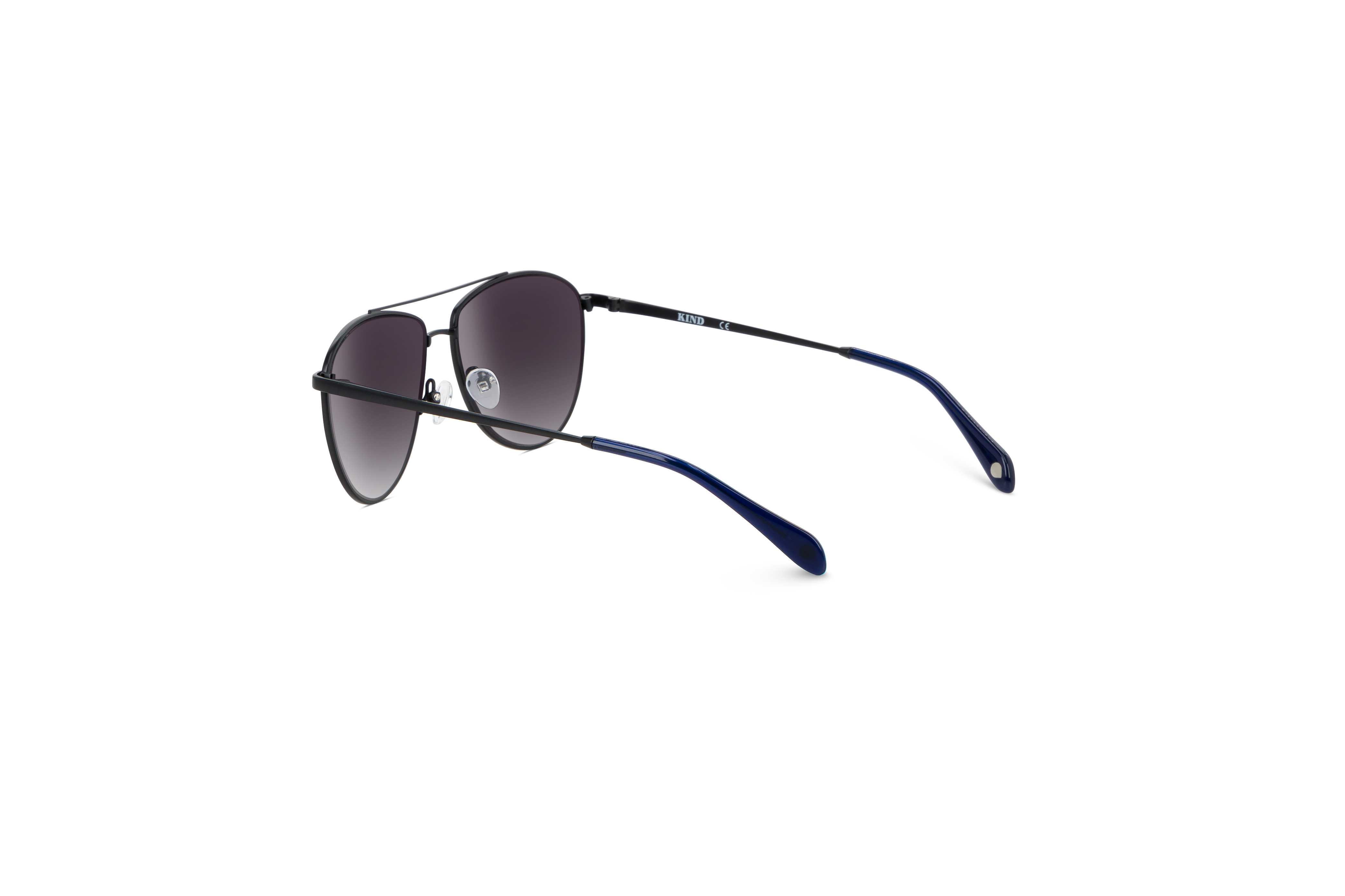 Die Sonnenbrille KIND Naxos in Schwarz mit Innenansicht.