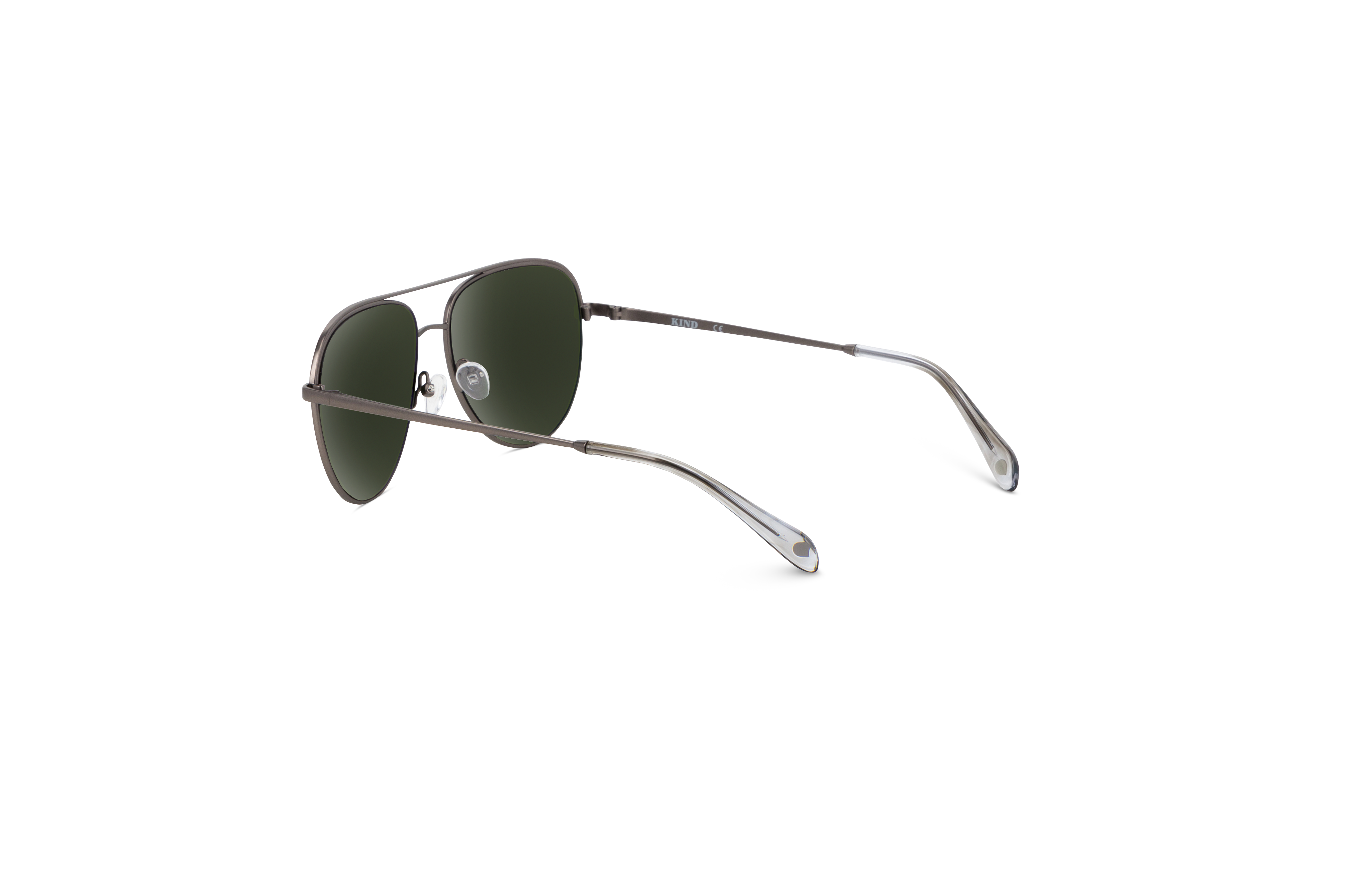 Die Sonnenbrille KIND Zypern in Metallisch mit Innenansicht.