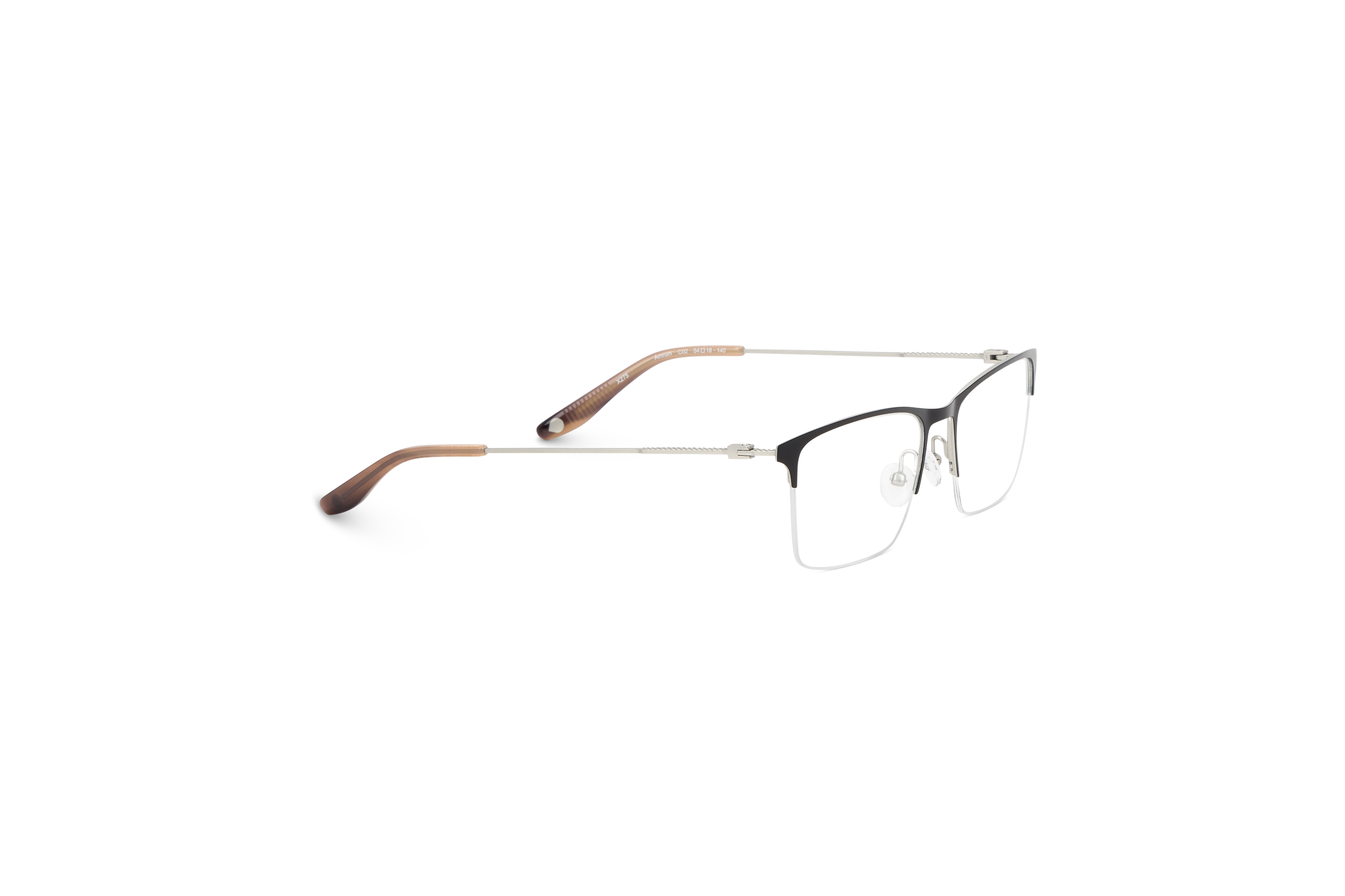 Die Brille KIND Amrum in Schwarz mit Seitenansicht.