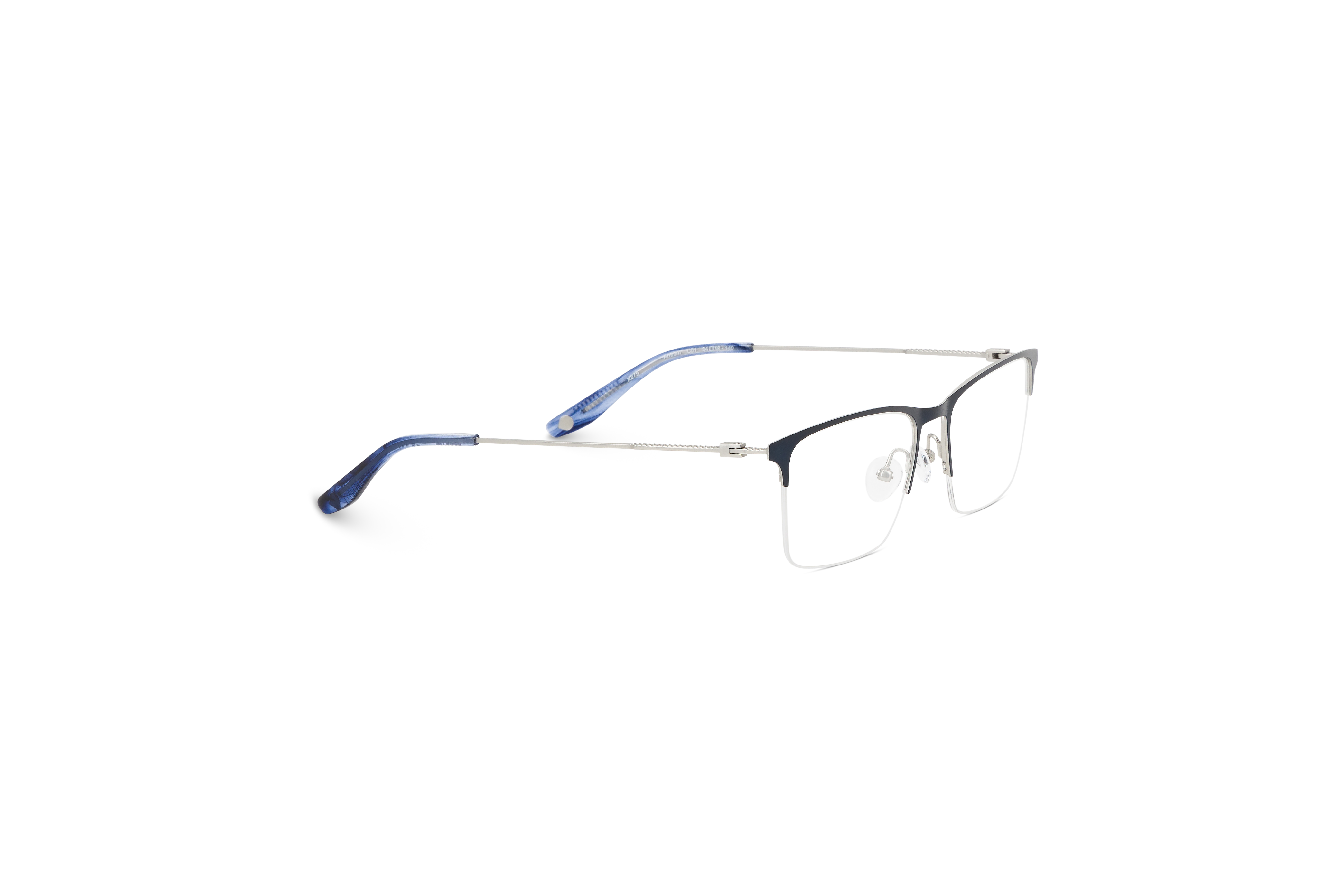 Die Brille KIND Amrum in Blau mit Seitenansicht.