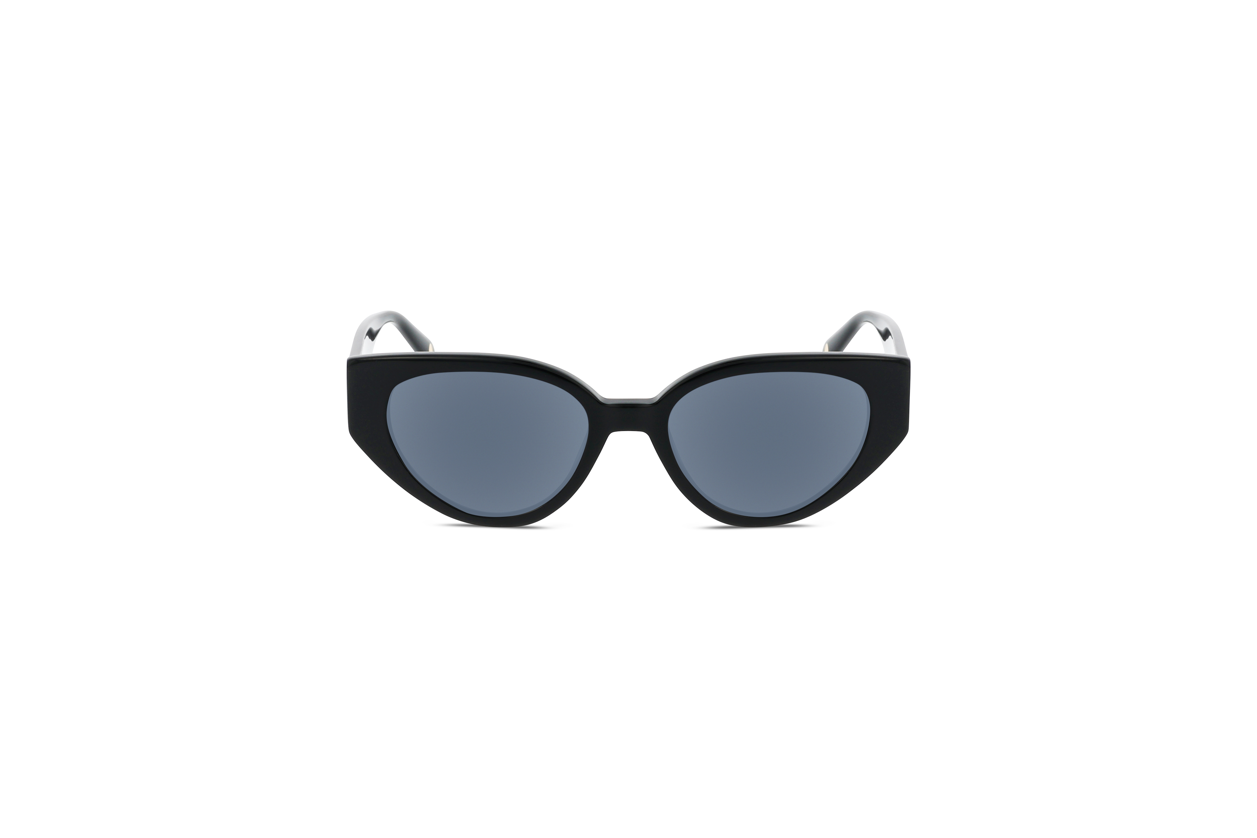 Die Sonnenbrille KIND 1011 in Schwarz auf weißem Hintergrund in Frontalansicht.