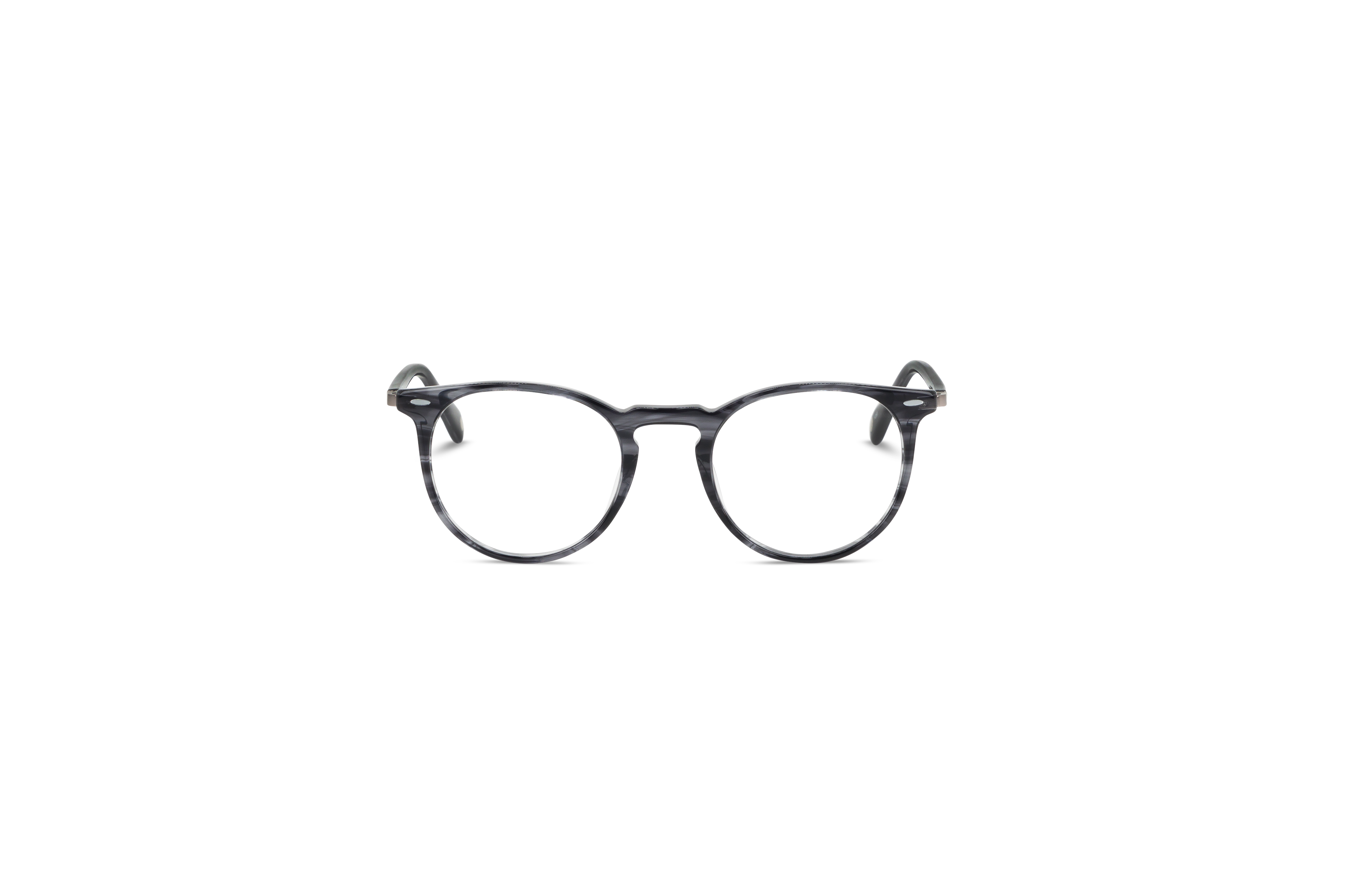 Die Brille KIND Towe in Grau auf weißem Hintergrund in Frontalansicht.