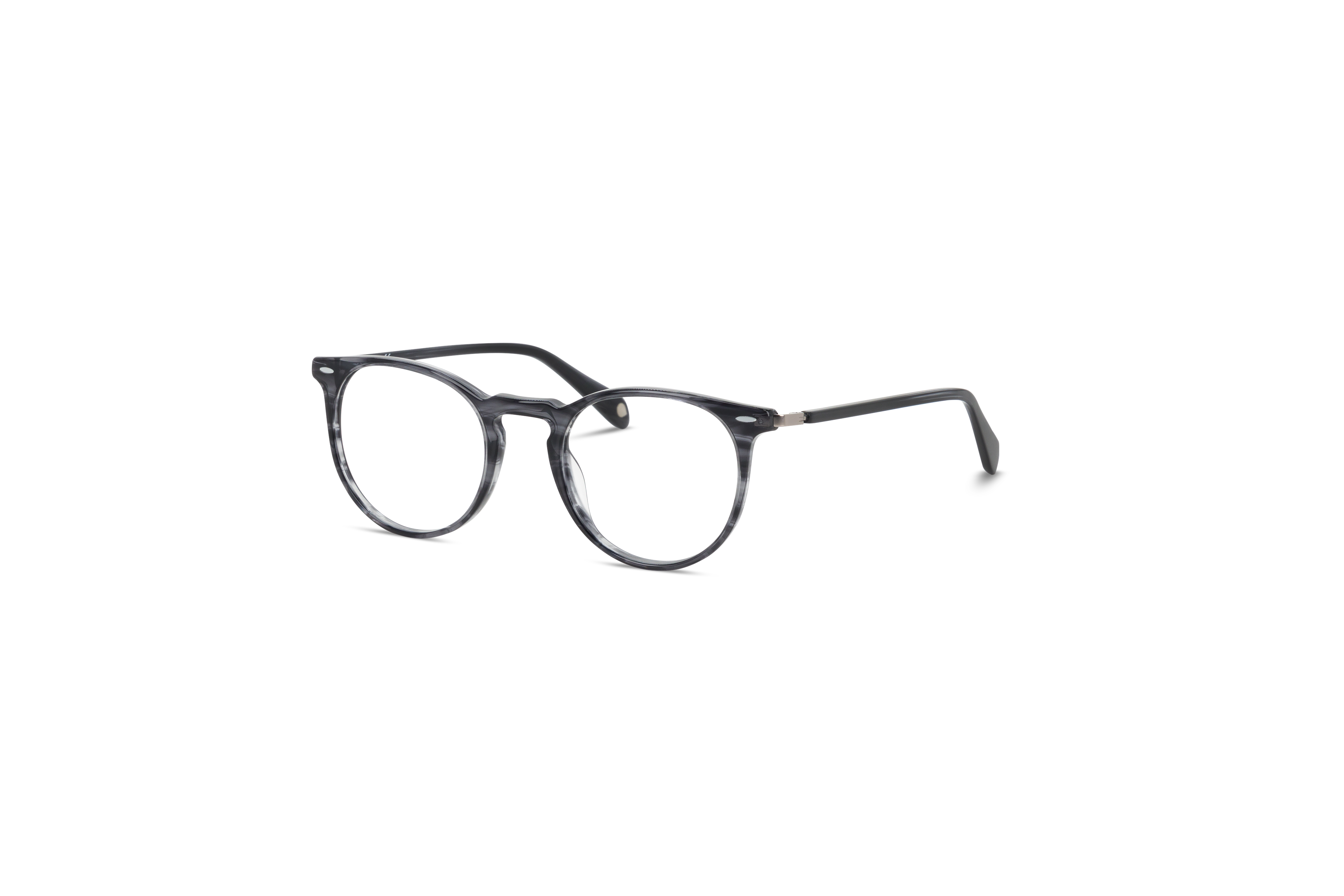 45° Ansicht der Brille KIND Towe in Grau auf weißem Hintergrund.