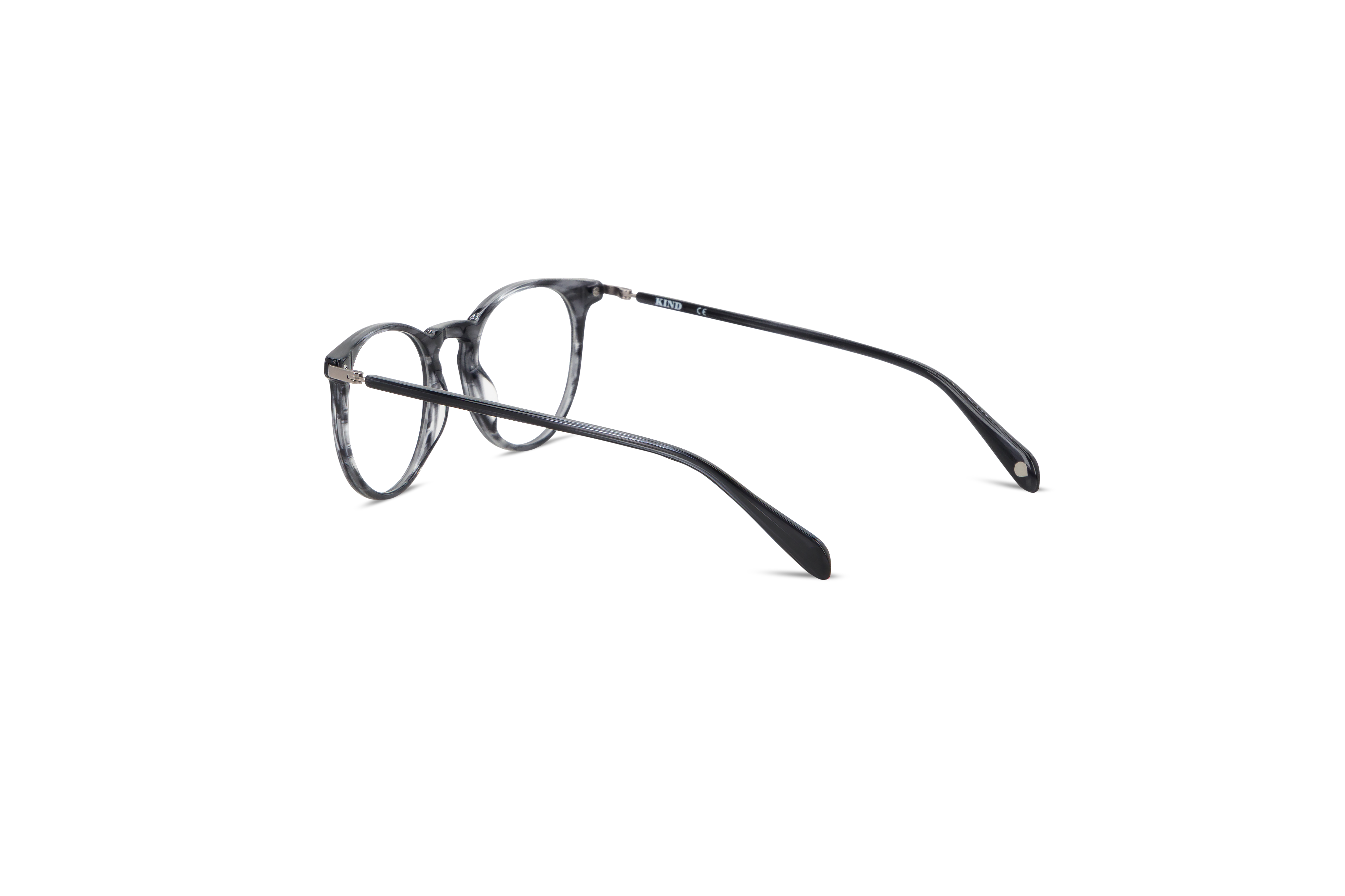 Die Brille KIND Towe in Grau mit Innenansicht.