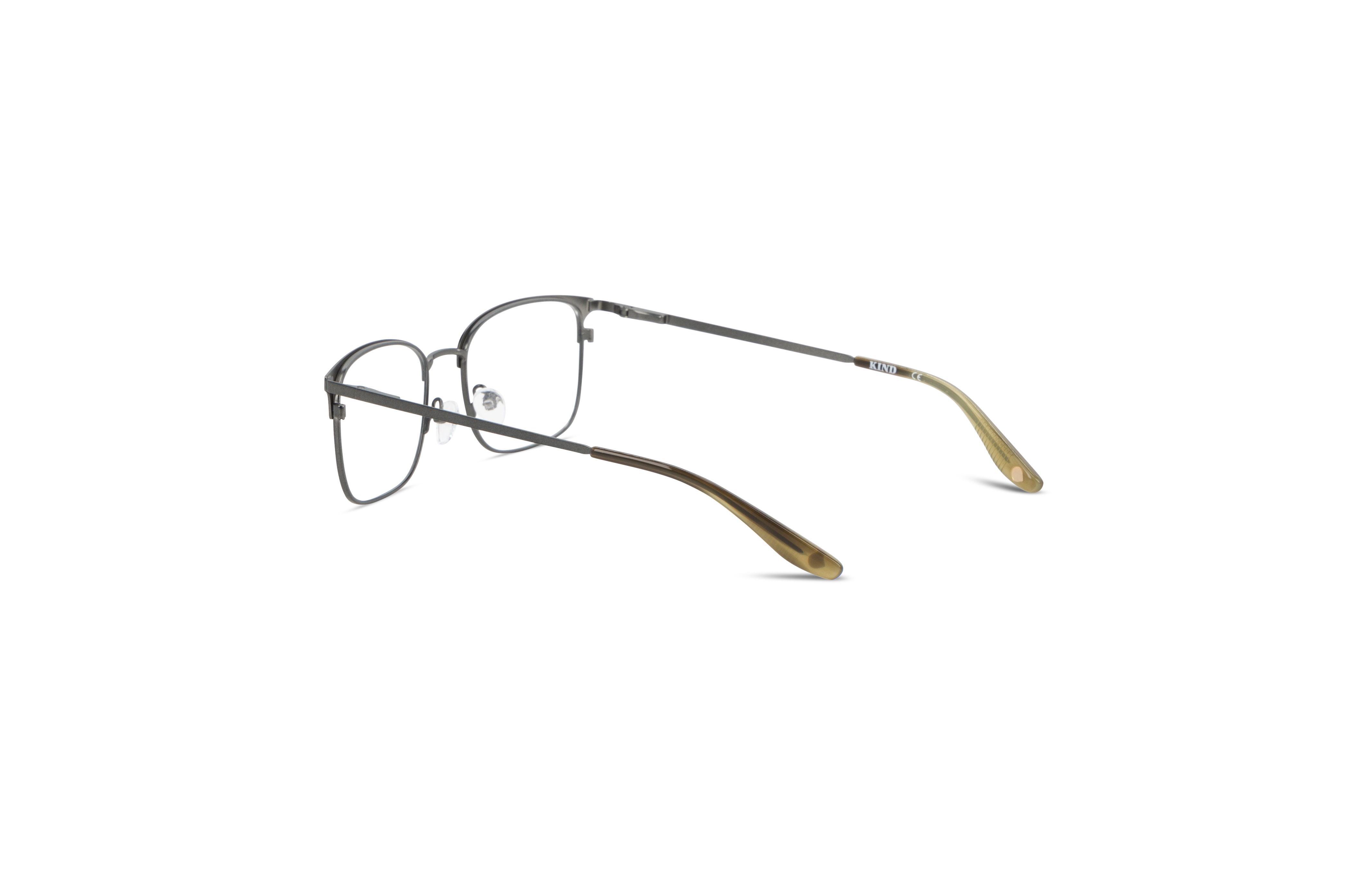 Die Brille KIND Owen in Grau mit Innenansicht.