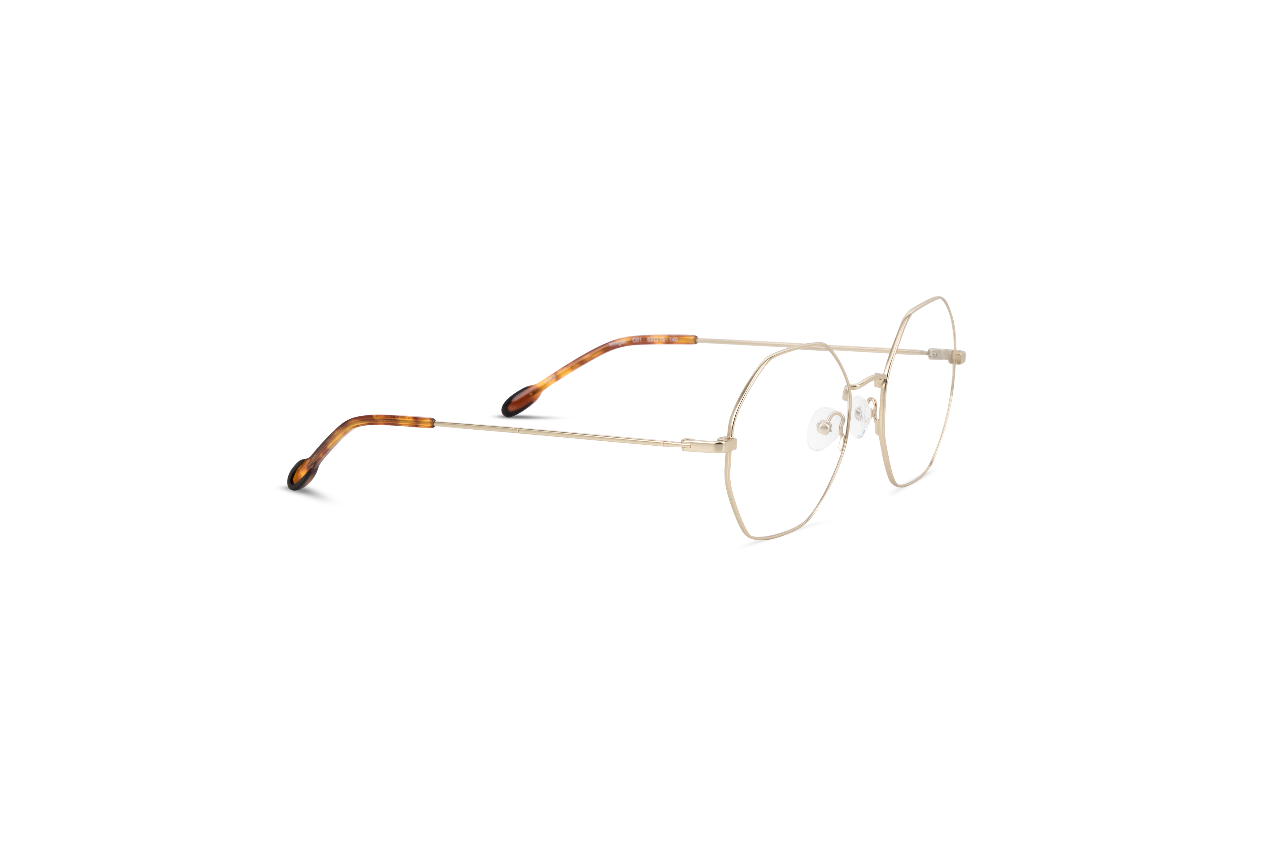 Die Brille KIND Morgan in Gelb mit Seitenansicht.