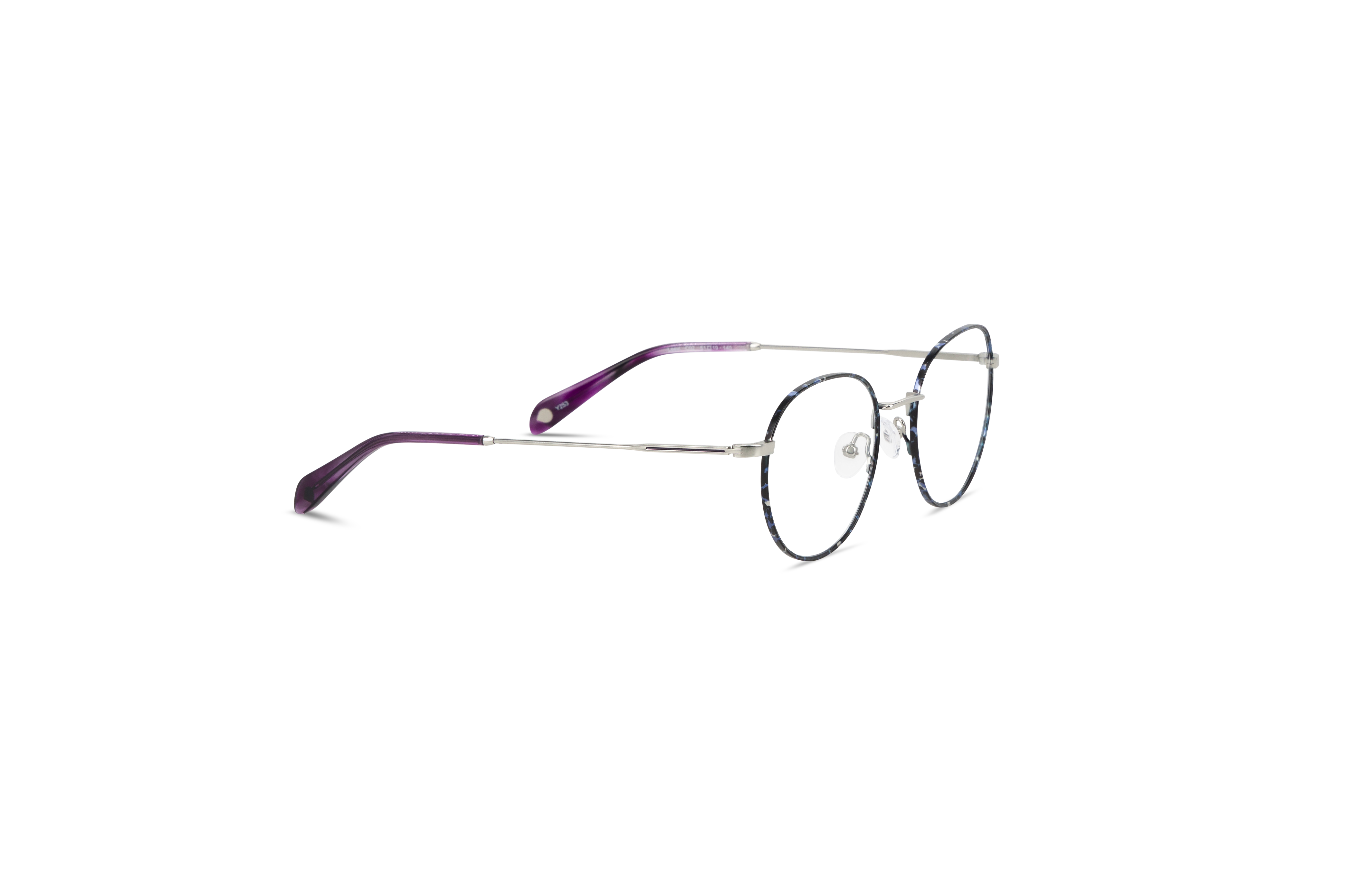 Die Brille KIND Leevi in Blau mit Seitenansicht.