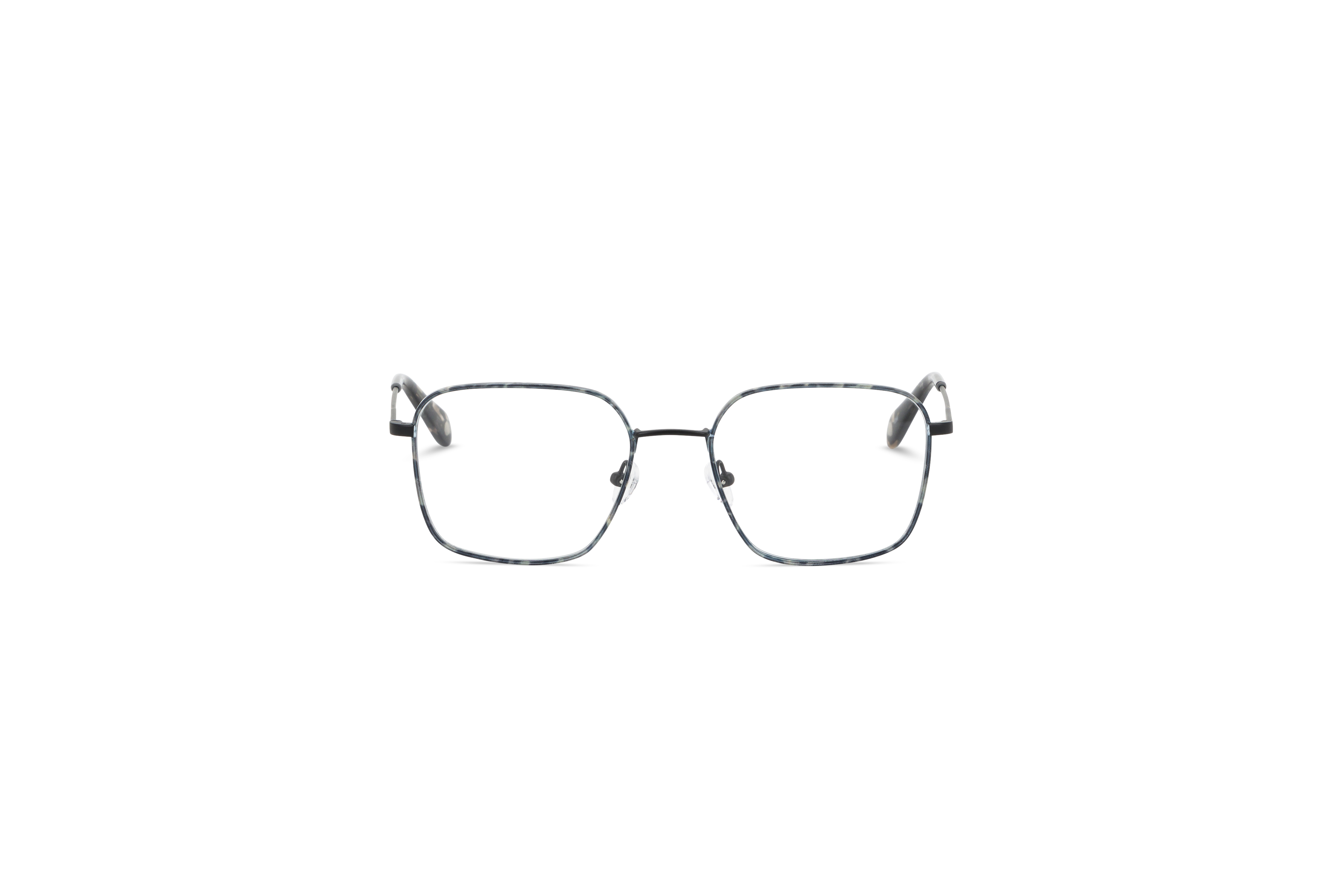 Die Brille KIND Jordan in Grau auf weißem Hintergrund in Frontalansicht.