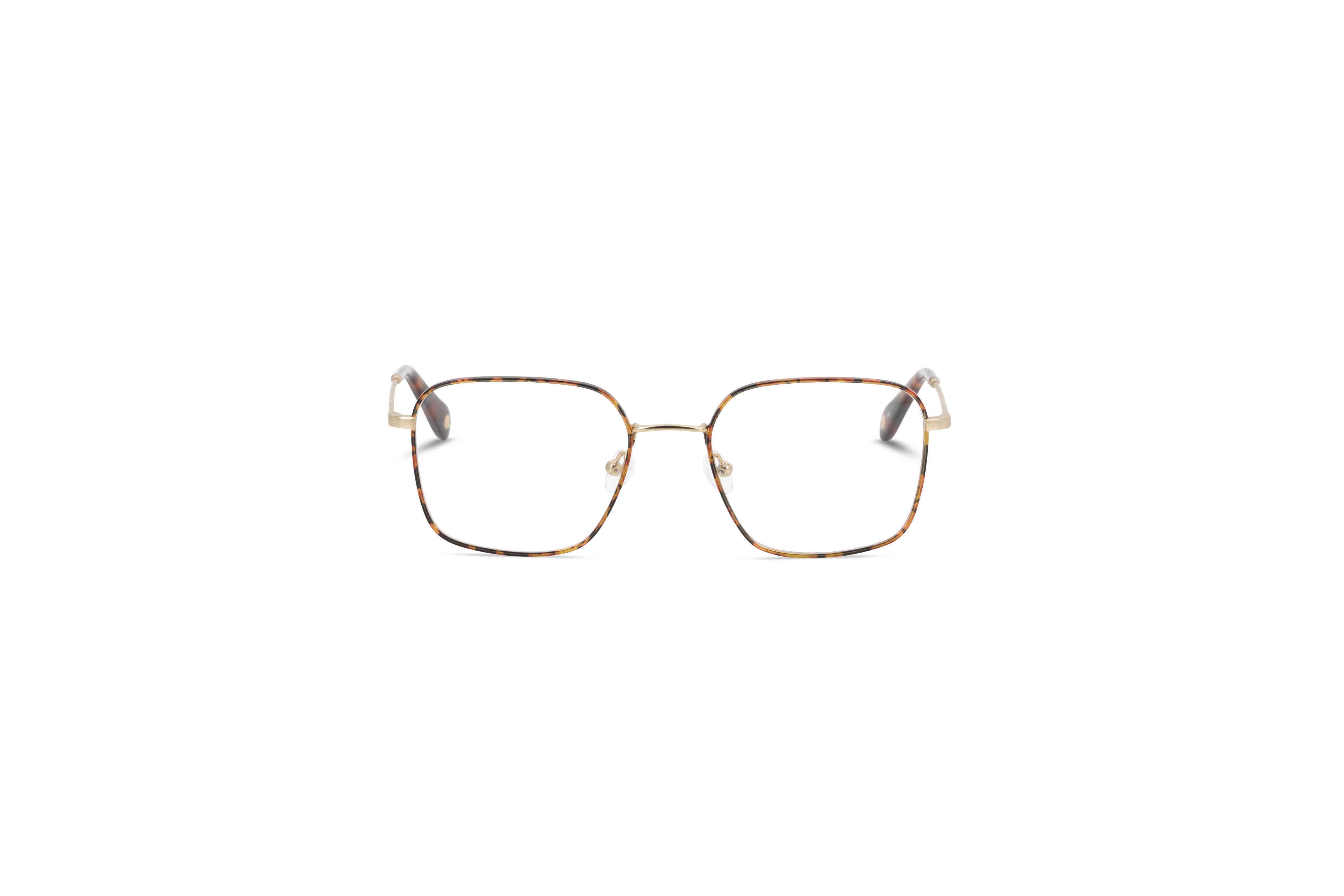 Die Brille KIND Jordan in Havanna auf weißem Hintergrund in Frontalansicht.