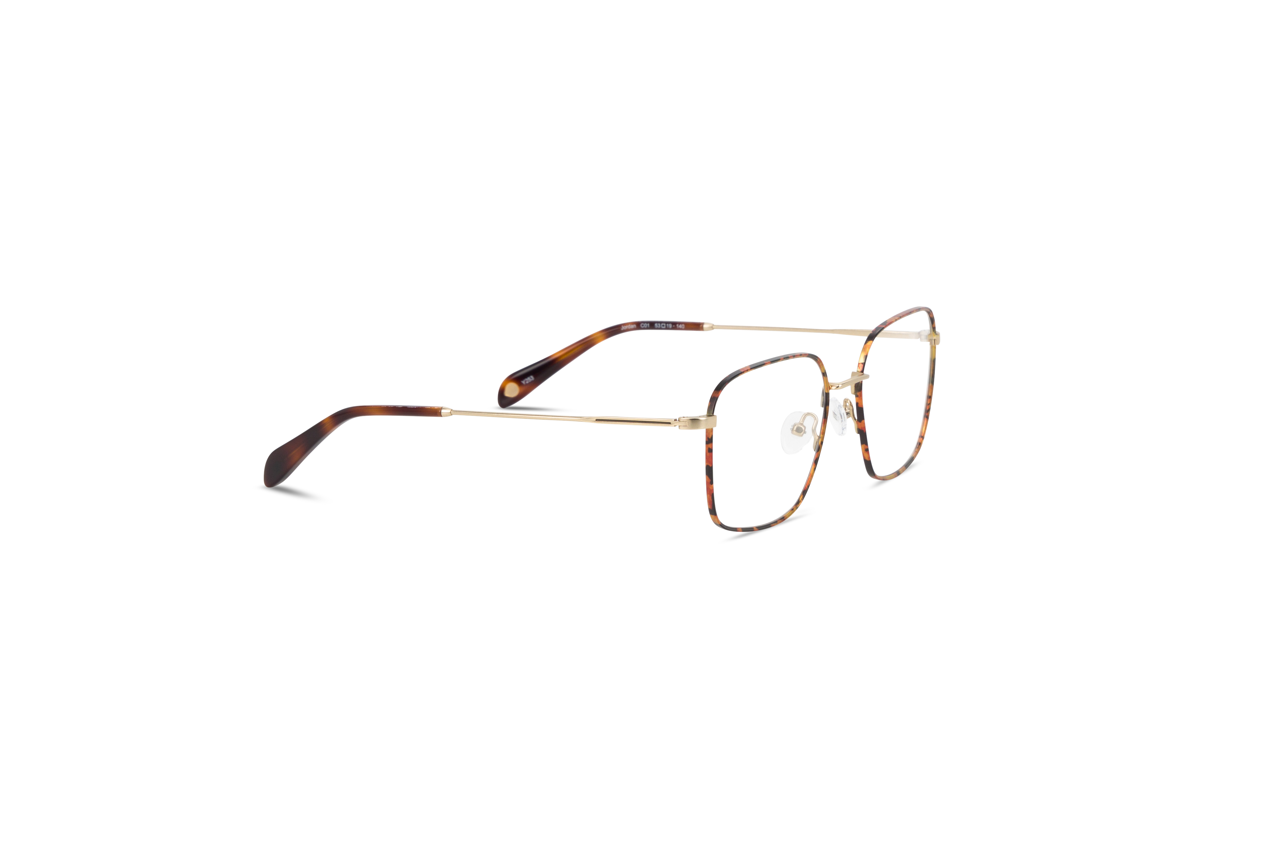 Die Brille KIND Jordan in Havanna mit Seitenansicht.