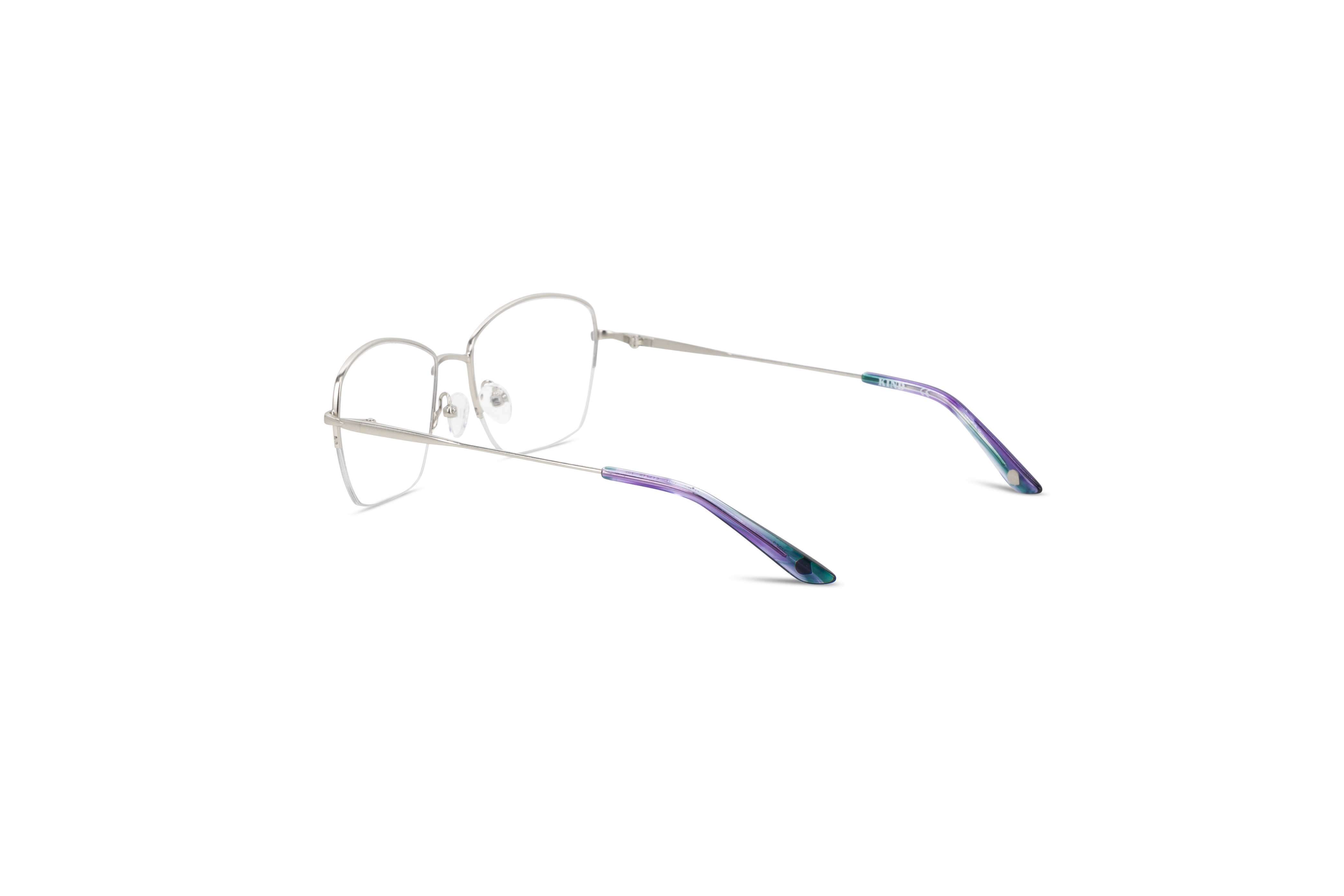 Die Brille KIND Hettie in Violett mit Innenansicht.