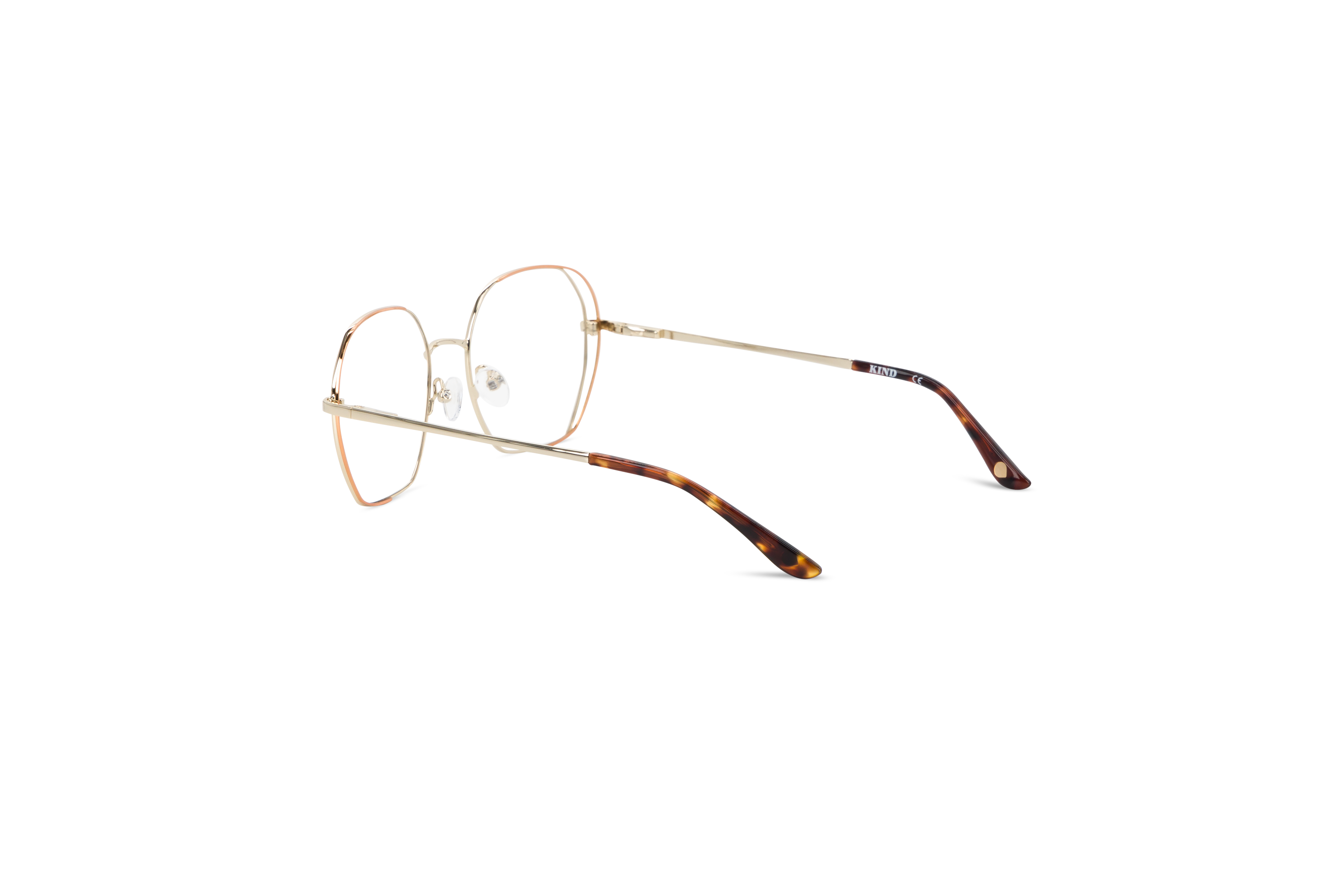 Die Brille KIND Grace in Grau mit Innenansicht.