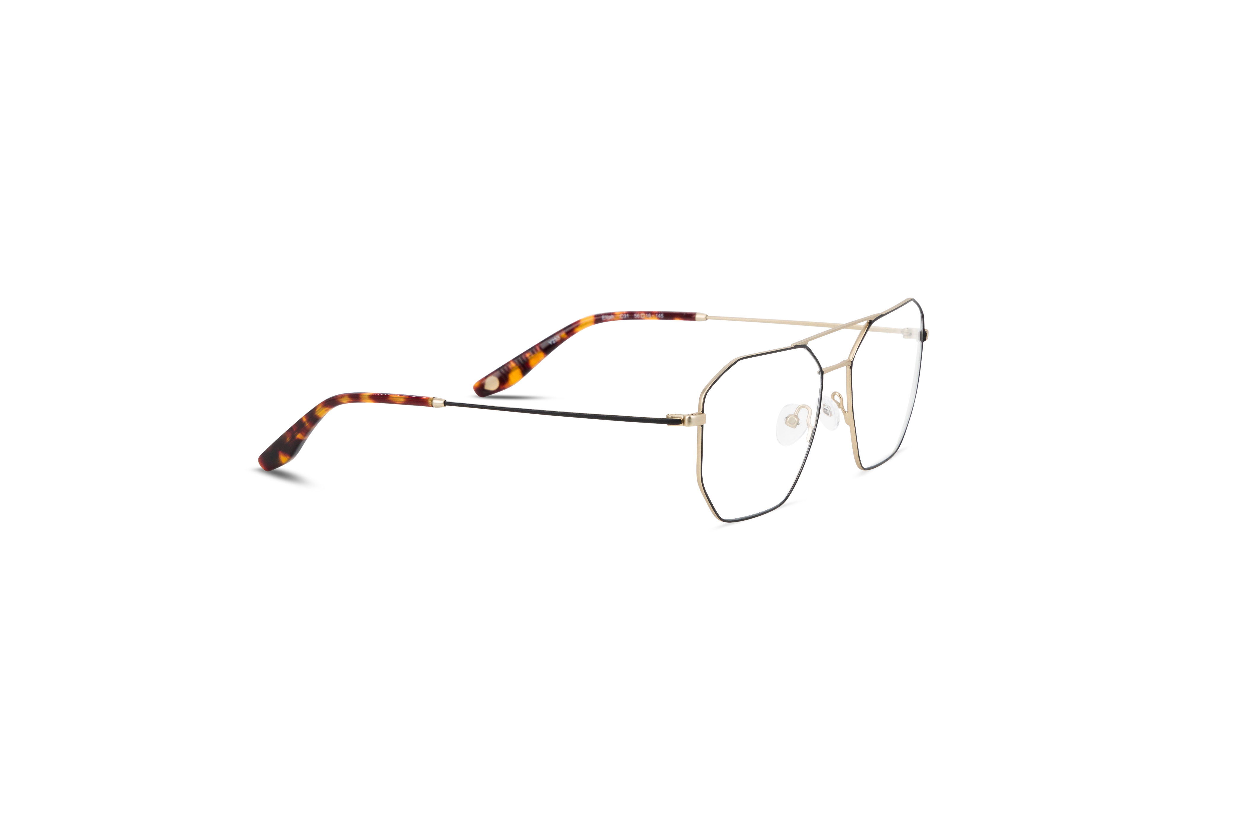 Die Brille KIND Elijah in Schwarz mit Seitenansicht.