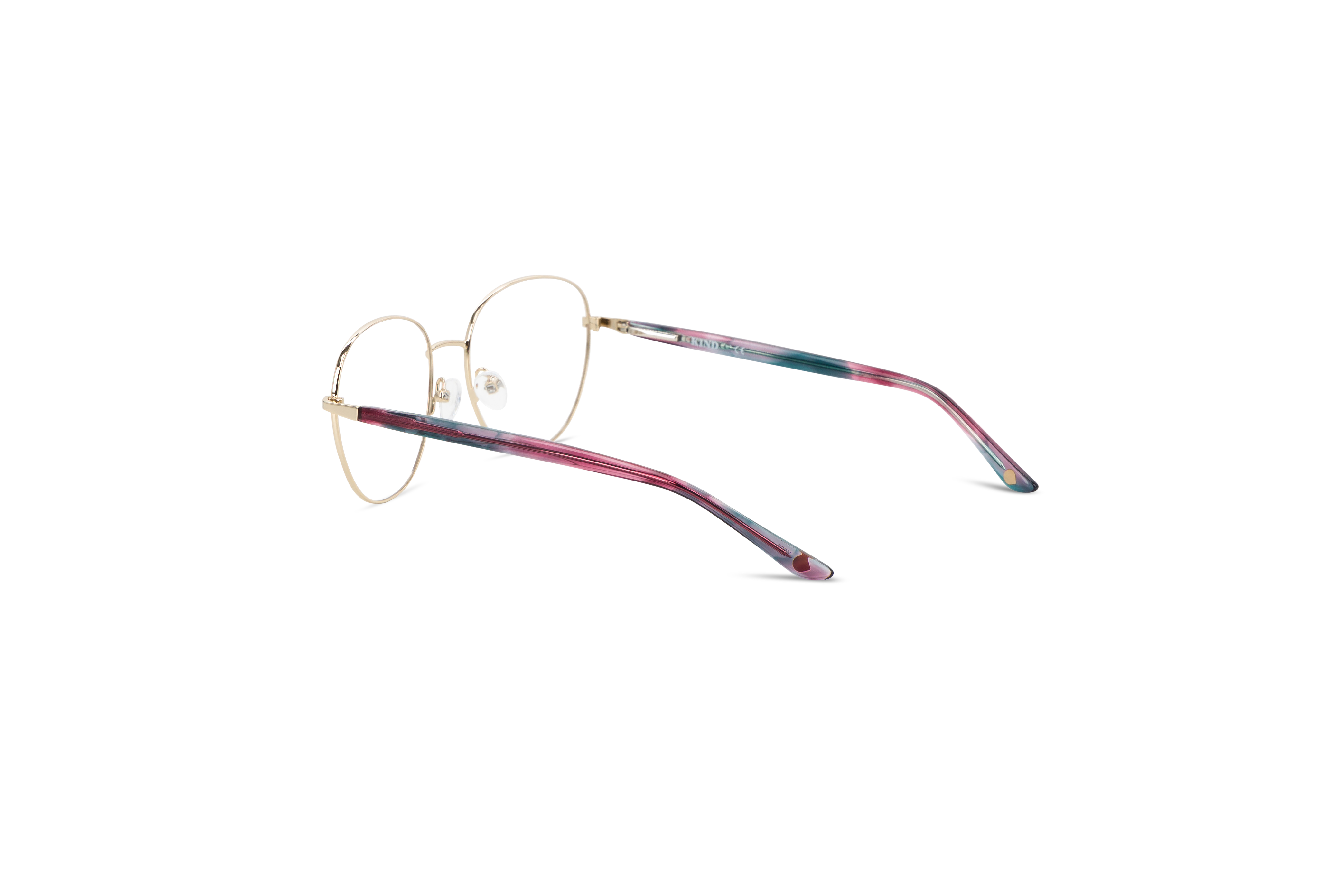 Die Brille KIND Charlotte in Rot mit Innenansicht.