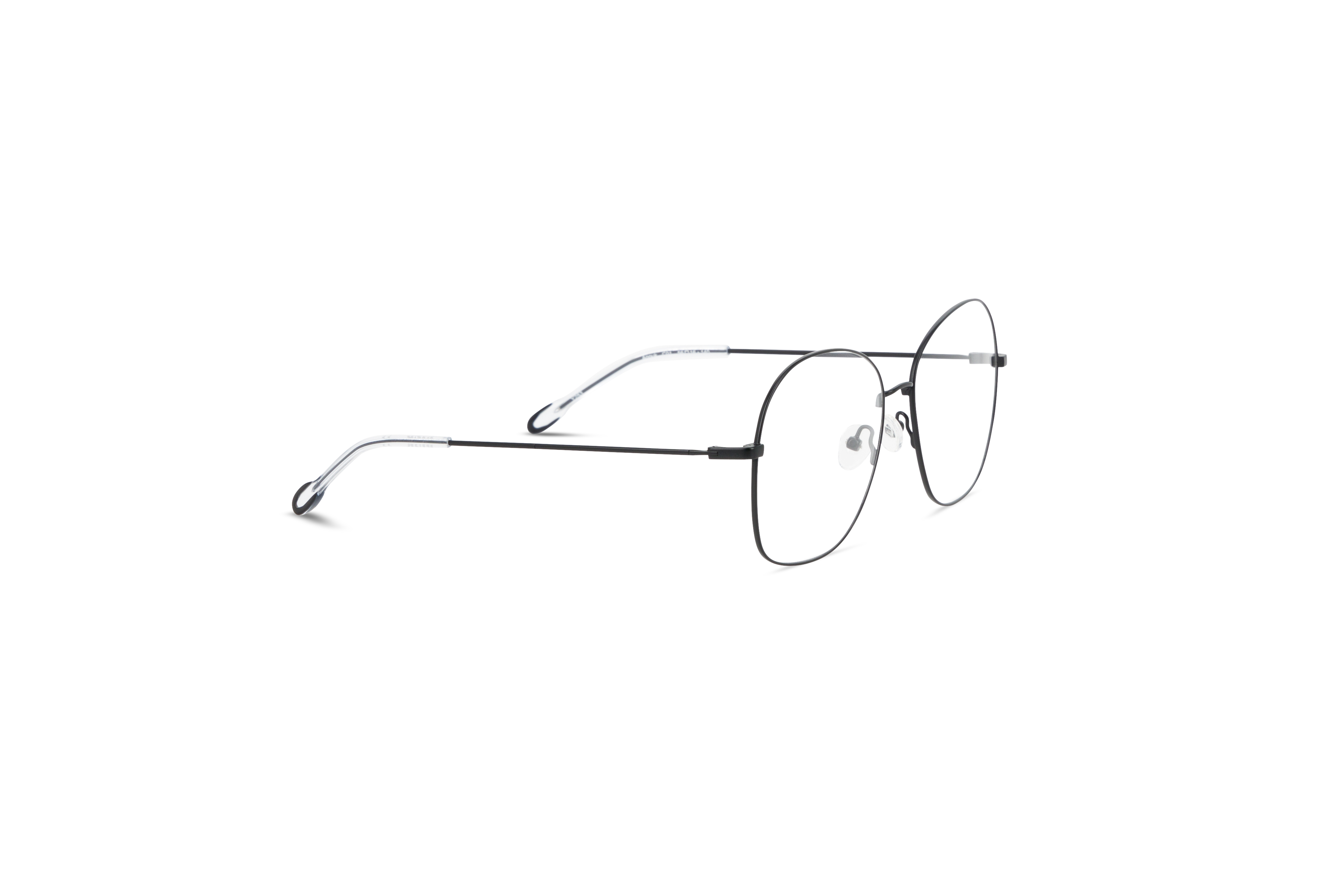 Die Brille KIND Anouk in Schwarz mit Seitenansicht.