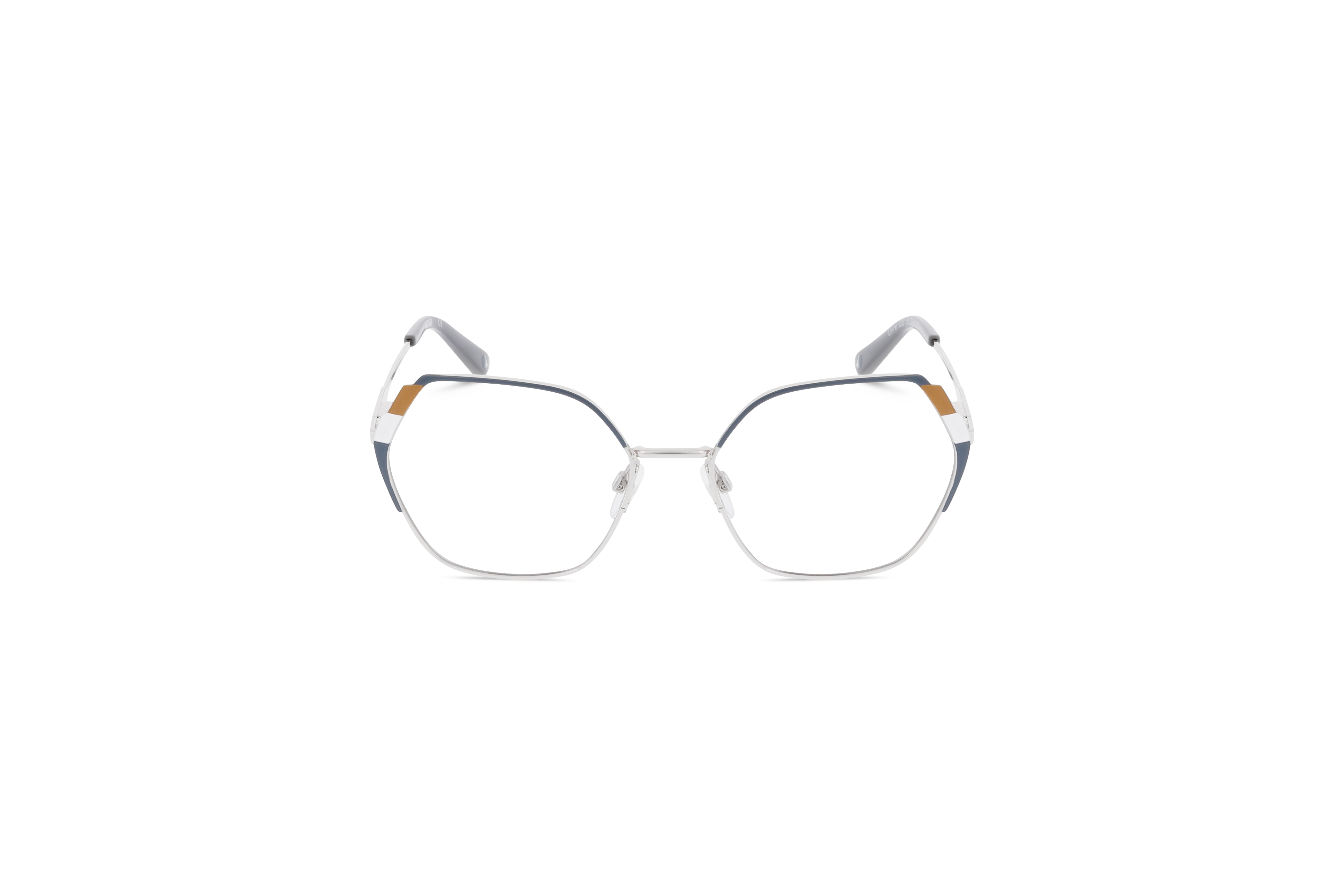 Die Brille KIND Loire in Mehrfarbig auf weißem Hintergrund in Frontalansicht.