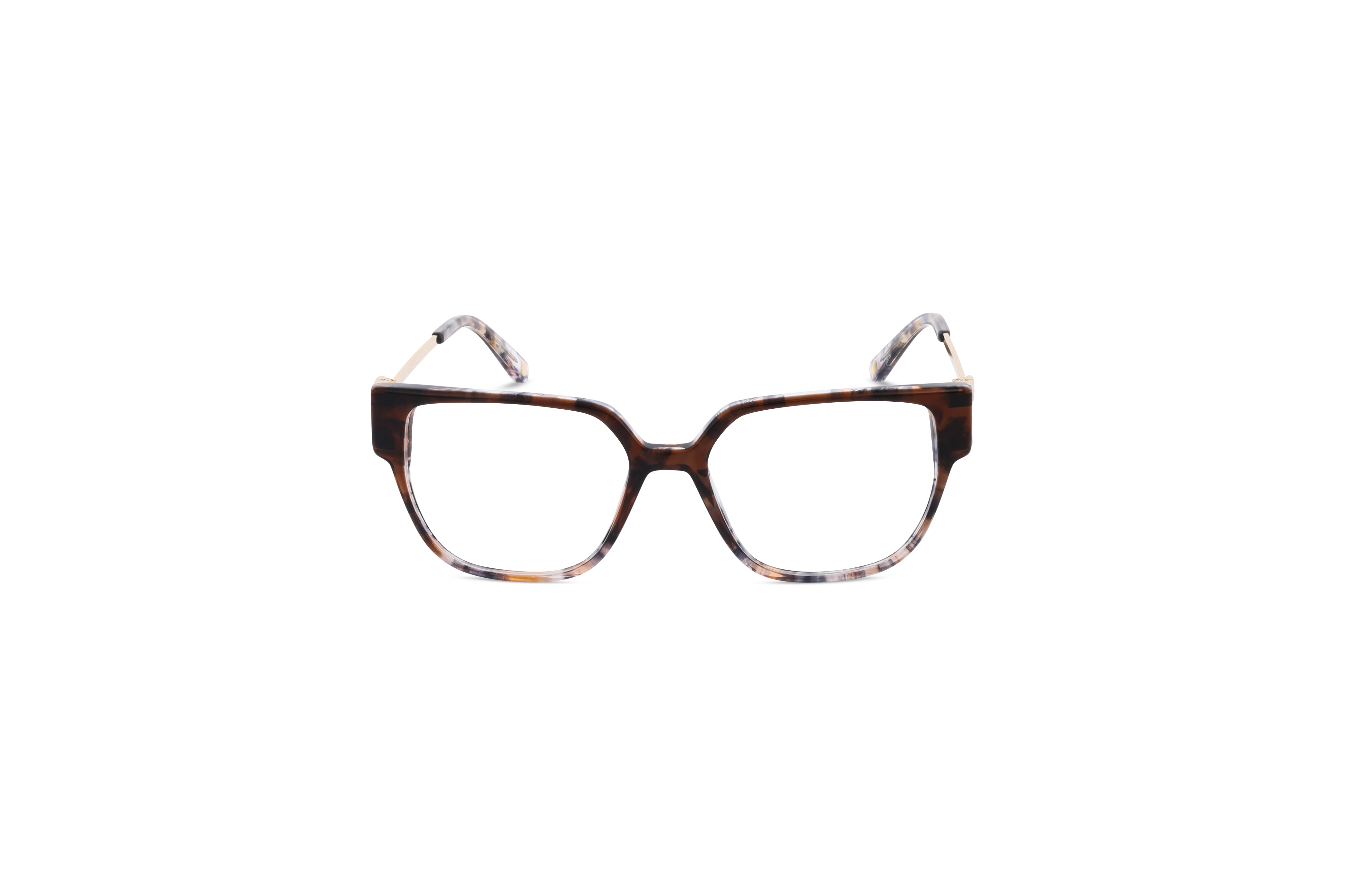 Die Brille KIND Saale in Blau auf weißem Hintergrund in Frontalansicht.