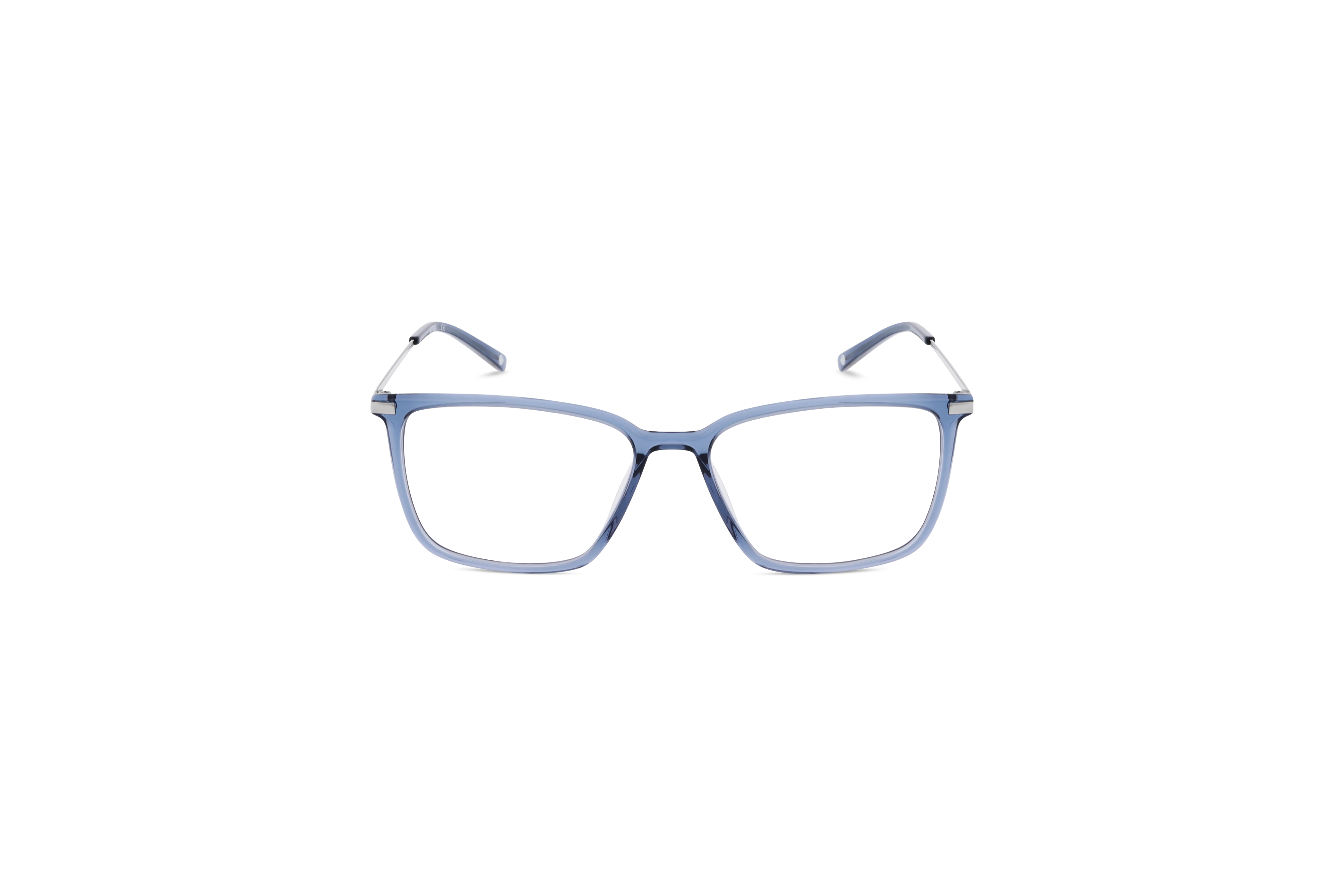 Die Brille KIND Adur in Blau auf weißem Hintergrund in Frontalansicht.