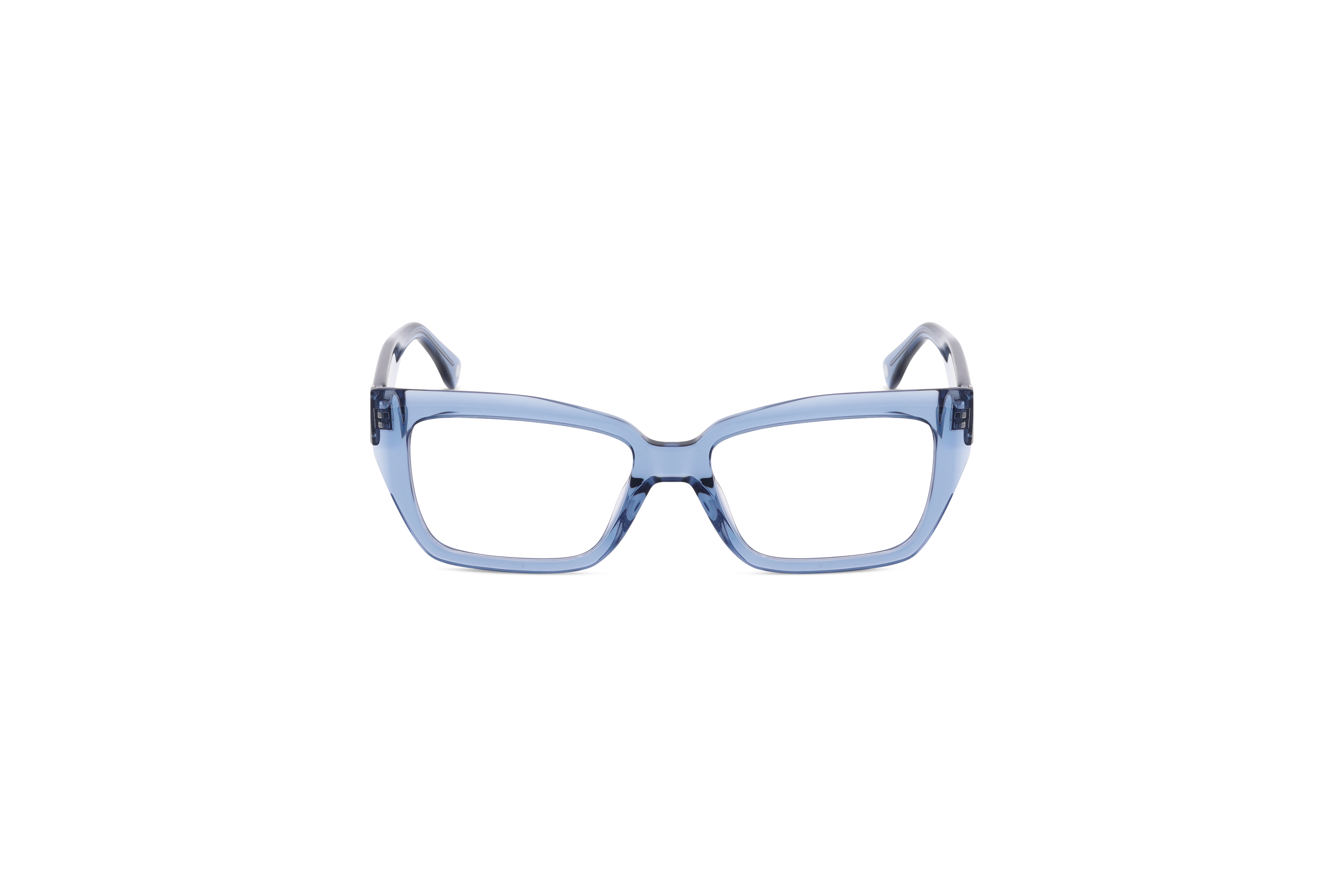 Die Brille KIND Seine in Blau auf weißem Hintergrund in Frontalansicht.