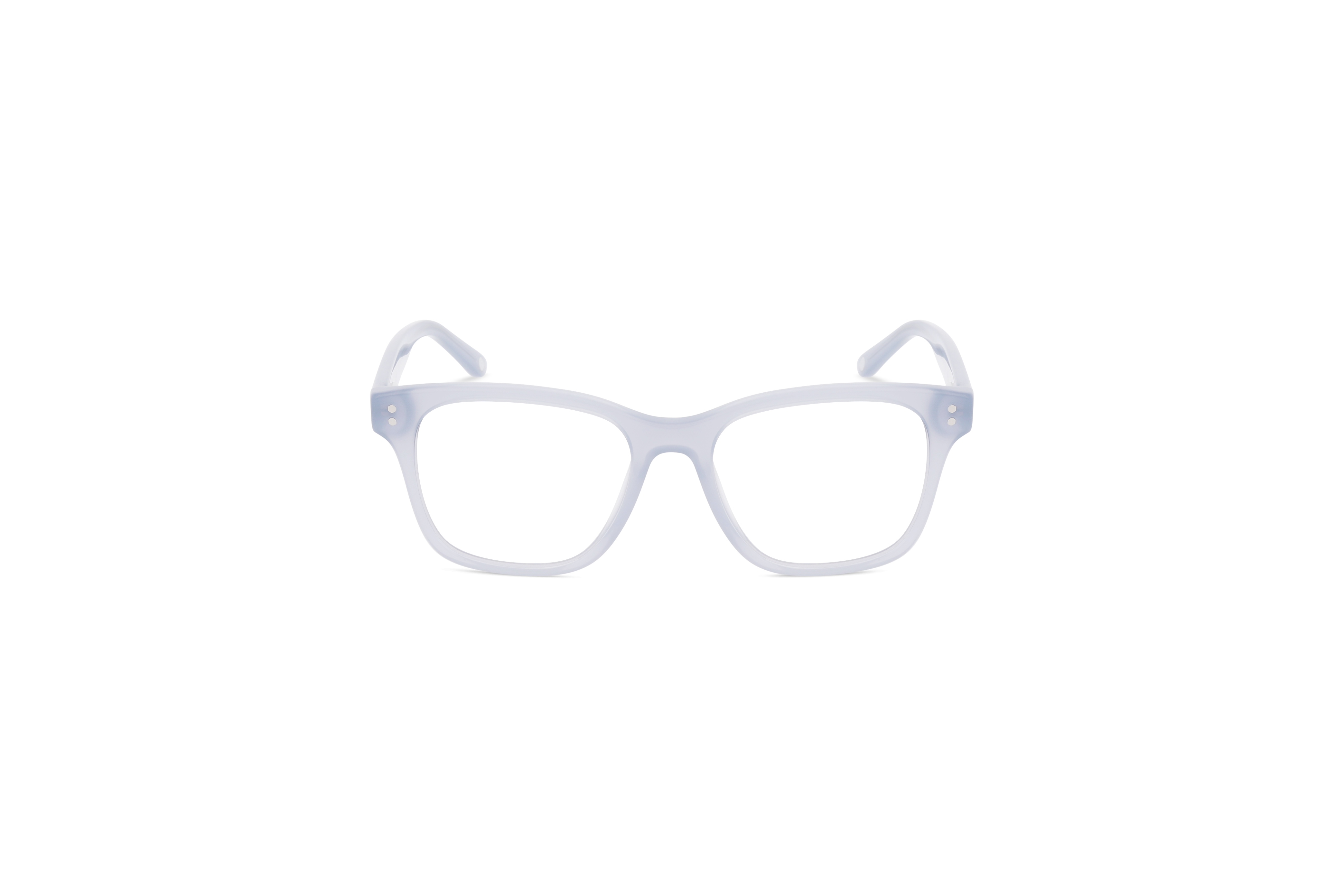 Die Brille KIND Ebro in Blau auf weißem Hintergrund in Frontalansicht.