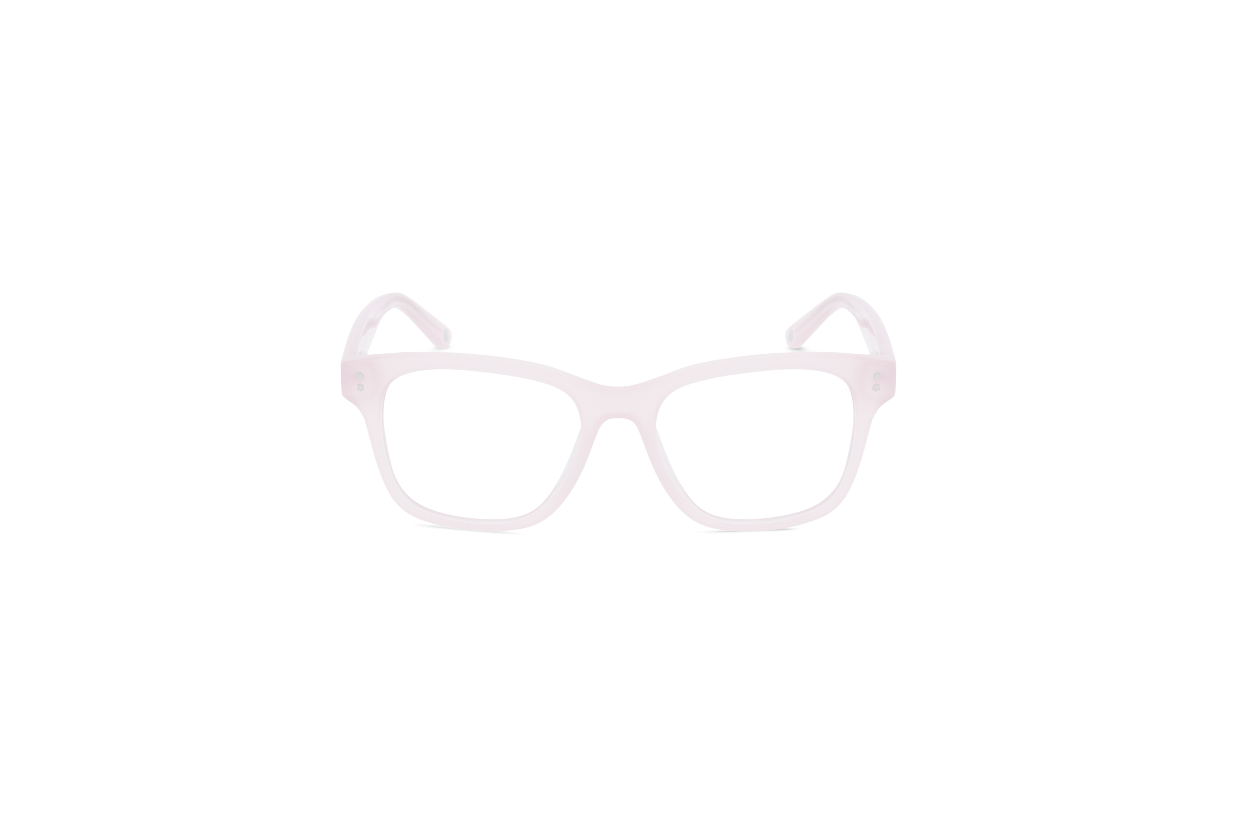 Die Brille KIND Ebro in Pink auf weißem Hintergrund in Frontalansicht.