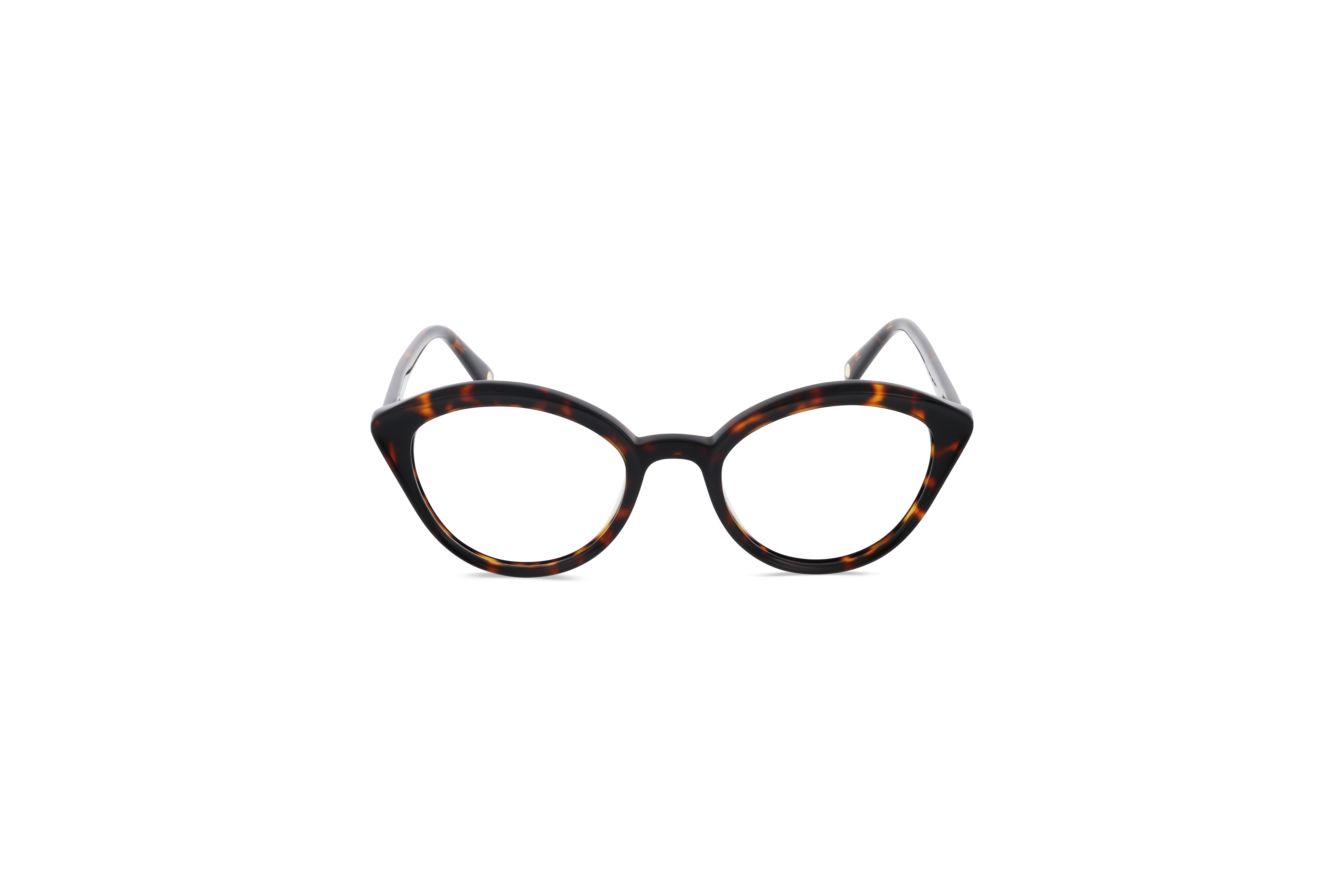 Die Brille KIND Mekong in Havanna auf weißem Hintergrund in Frontalansicht.