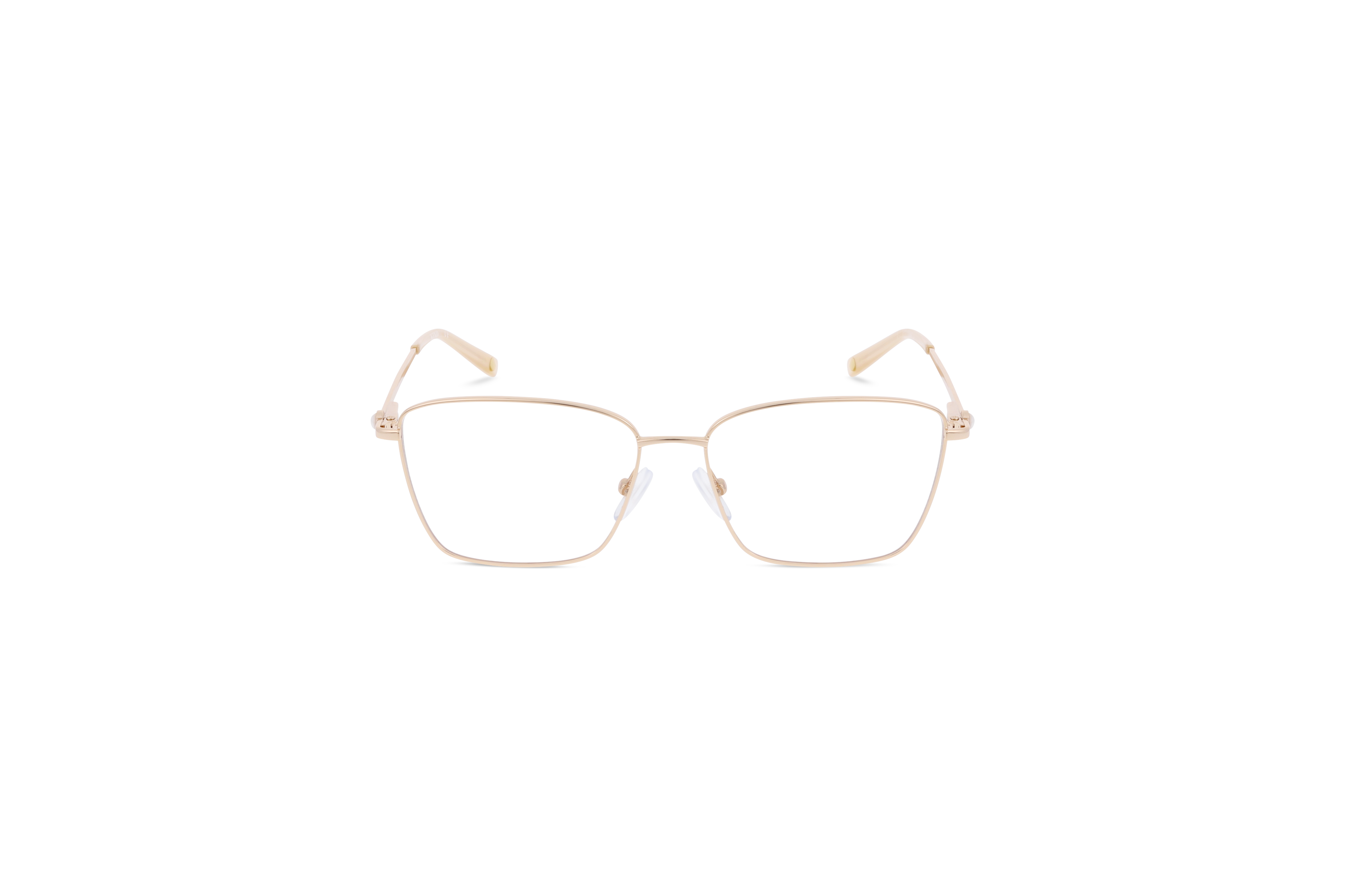 Die Brille KIND Sava in Gold auf weißem Hintergrund in Frontalansicht.