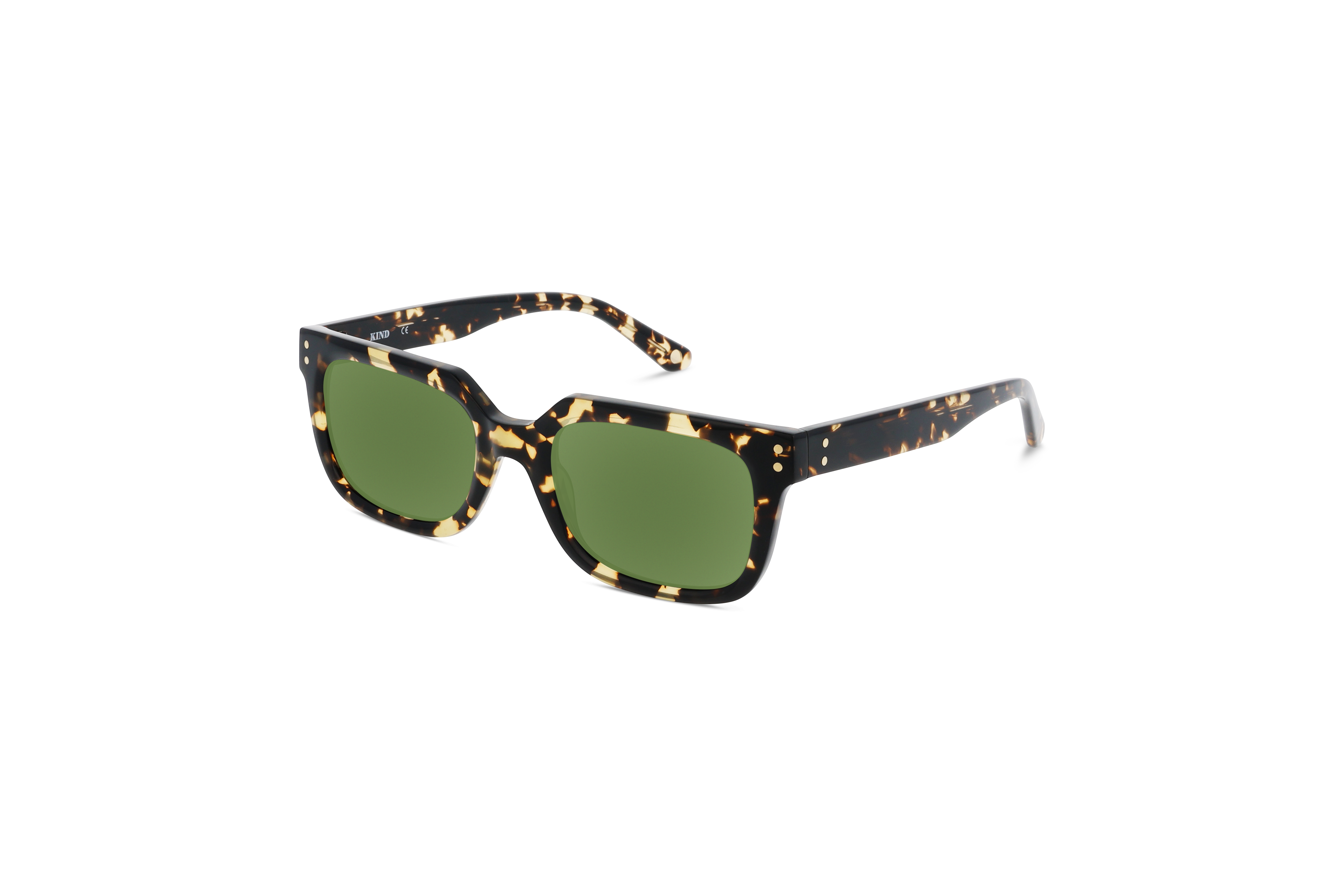 45° Ansicht der Sonnenbrille KIND 1023 in Havanna auf weißem Hintergrund.