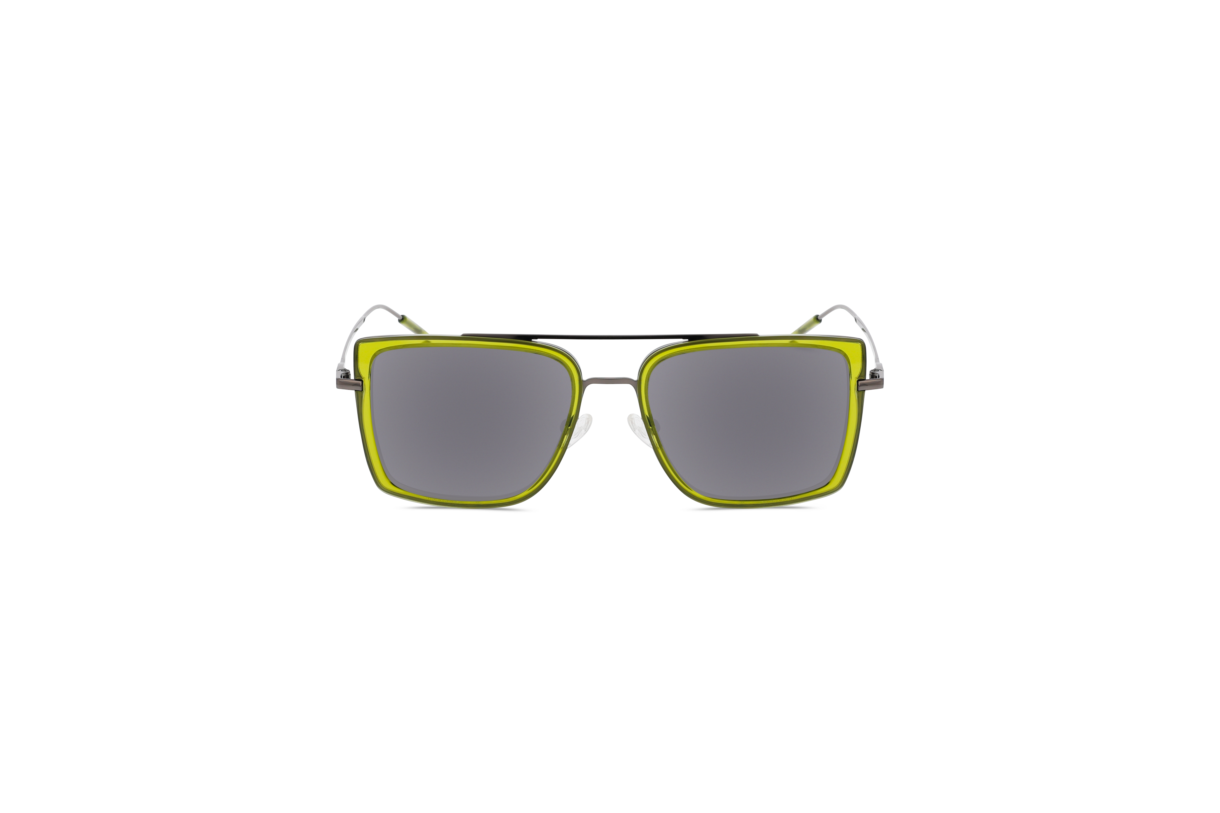 Die Sonnenbrille KIND 1033 in Transparent auf weißem Hintergrund in Frontalansicht.