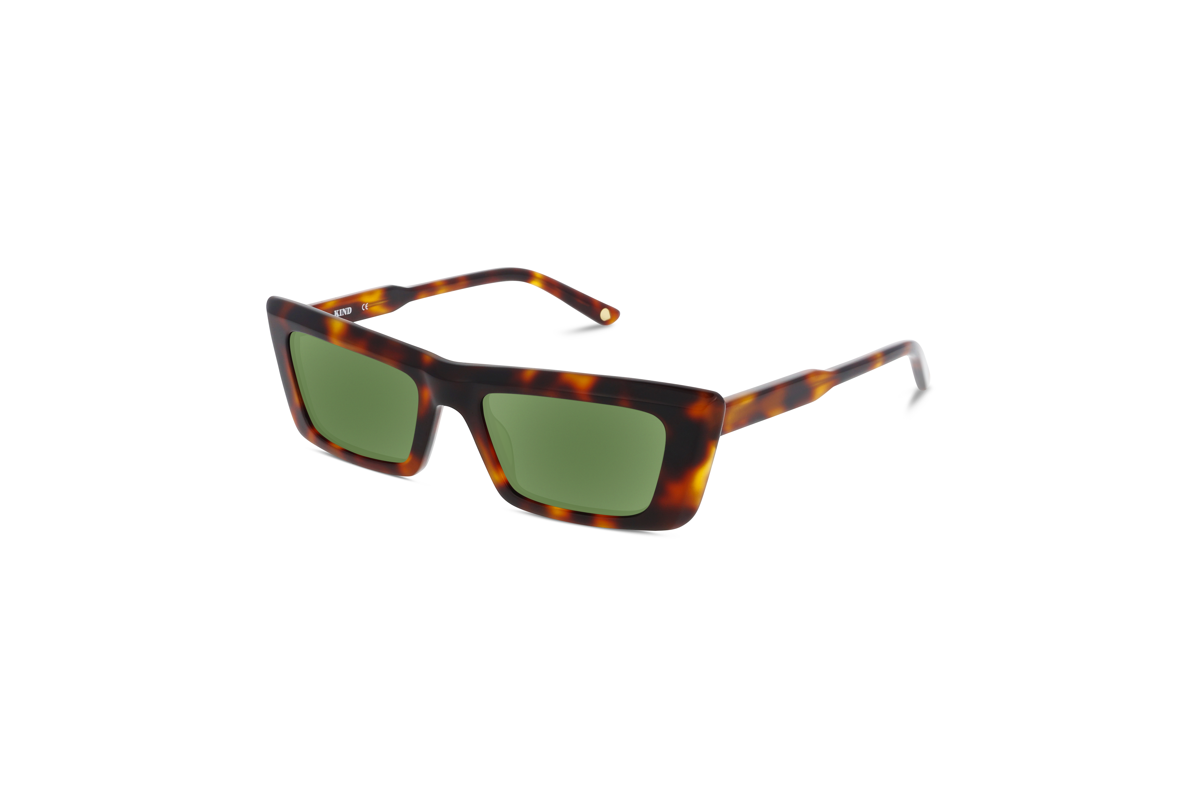 45° Ansicht der Sonnenbrille KIND 1058 in Havanna auf weißem Hintergrund.