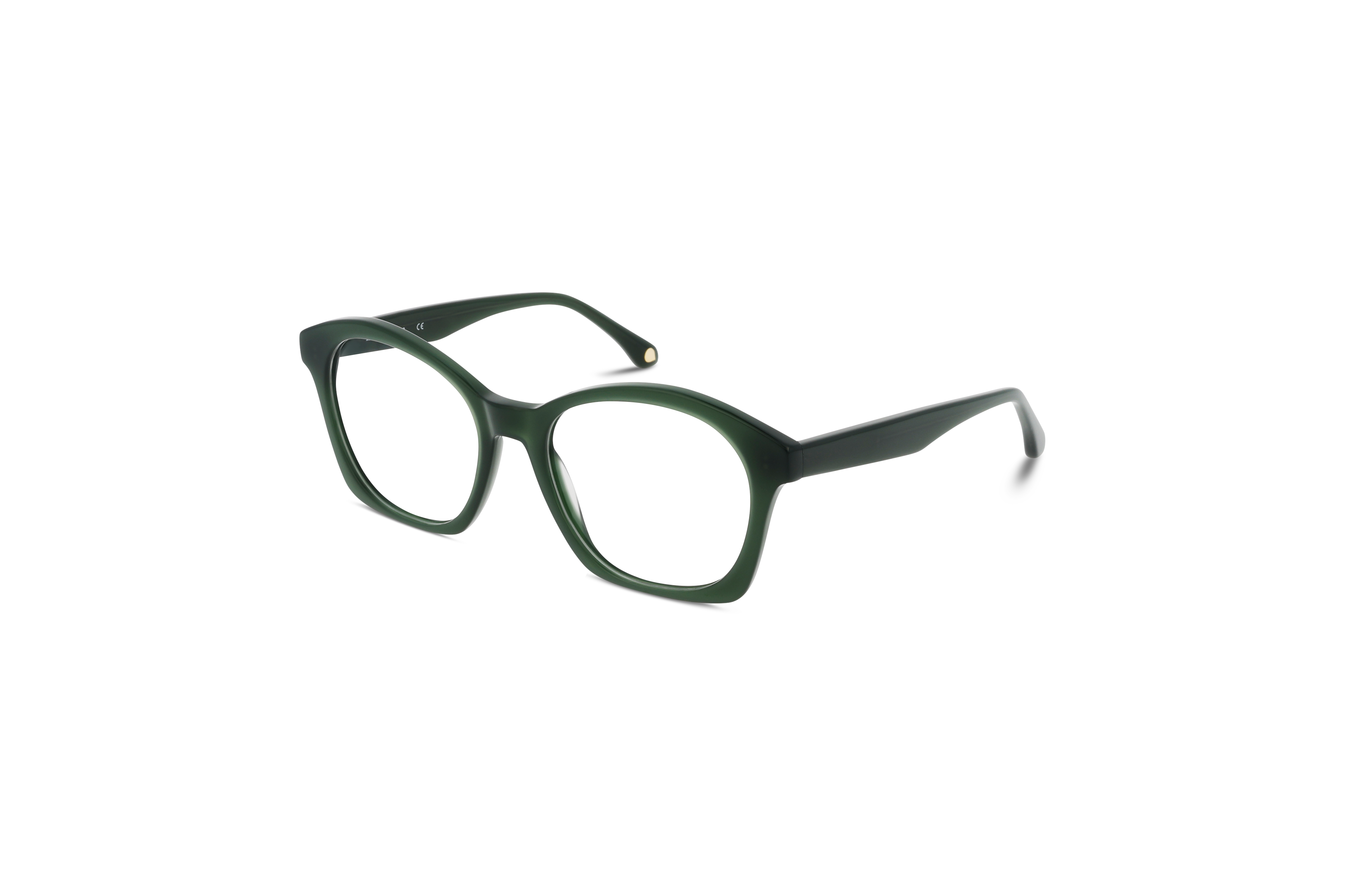 45° Ansicht der Brille KIND K1067 E25 in Grün auf weißem Hintergrund.