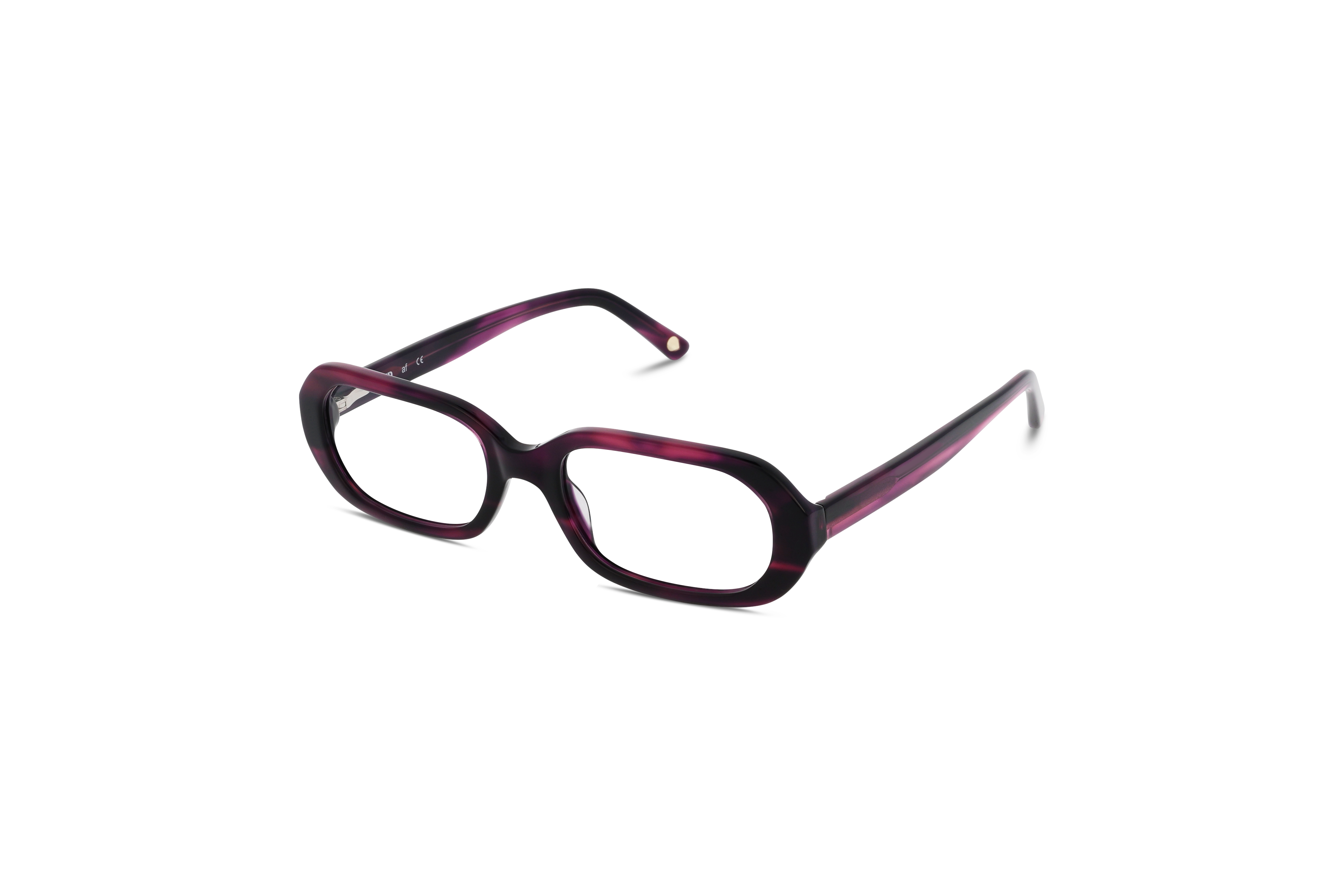 45° Ansicht der Brille KIND K1068 E25 in Violett auf weißem Hintergrund.